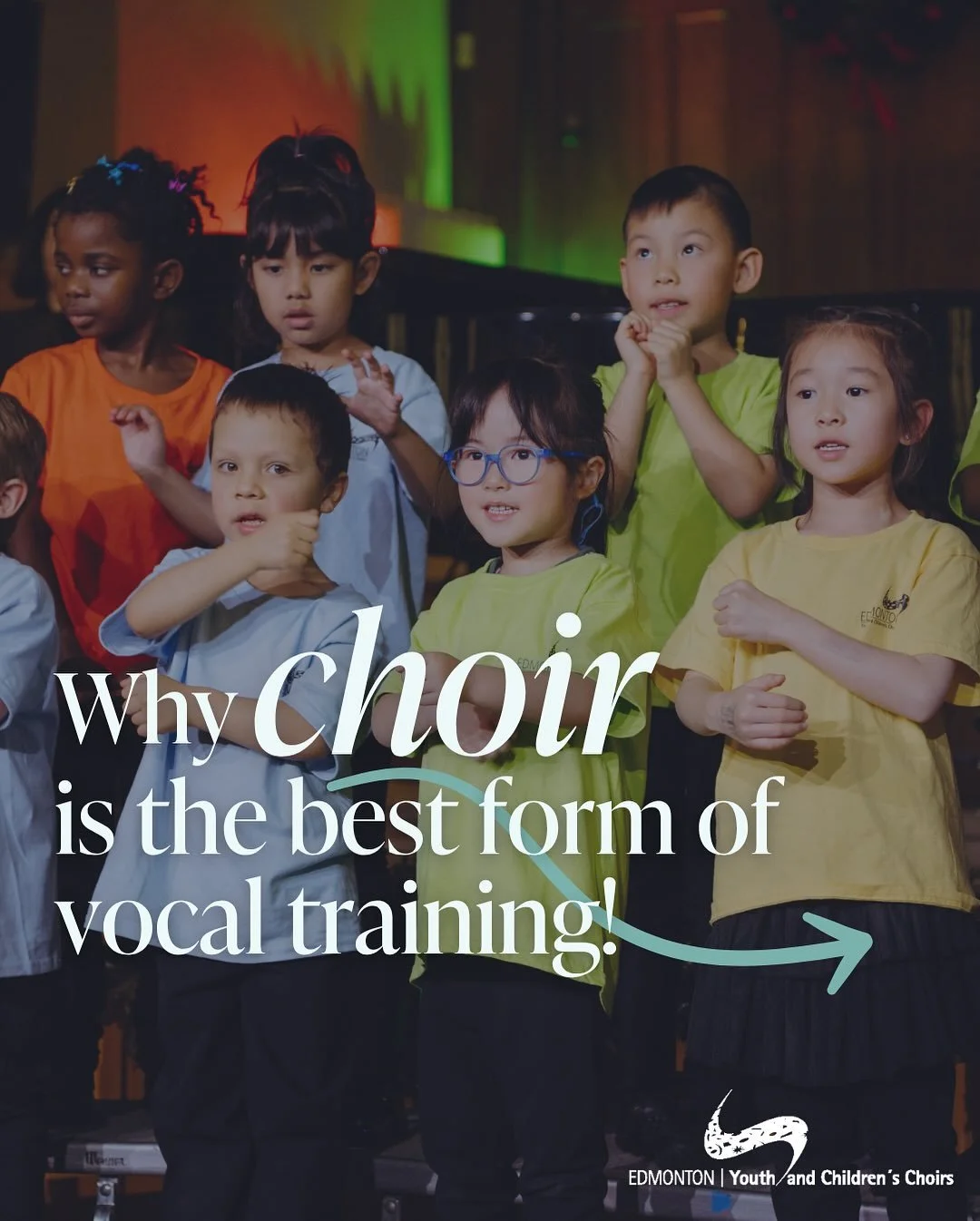 🎶 Thinking about voice lessons for your child? Start with choir! 🎶

Swipe through to see why joining a choir is one of the best ways for young singers in Edmonton to learn&mdash;and to grow. At EYCC, we believe choir offers:

✨ Healthy, age-appropr
