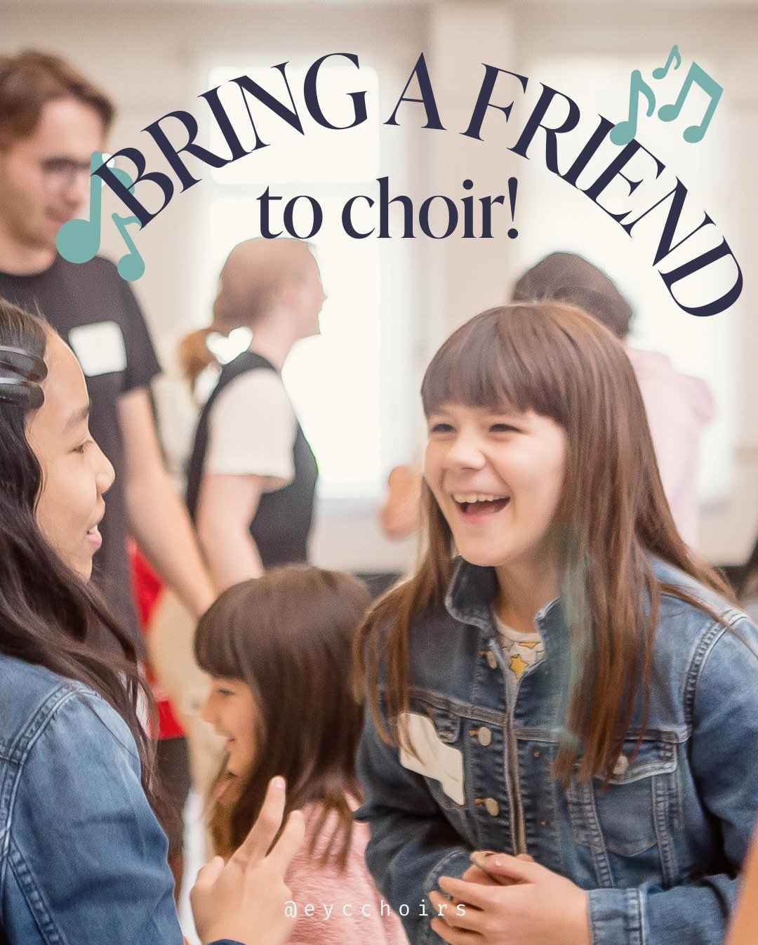 👋Bring a Friend to Choir 👋 Tuesday, January 13th will be our first rehearsal of 2026 - and we invite all of our choristers to bring a friend!

Come let them experience a rehearsal, make some new friends and sing with us for an evening 💕

We look f