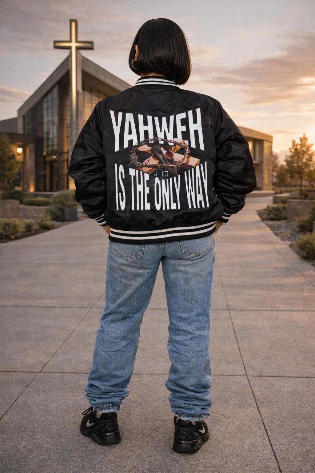 YAHWEH IS THE ONLY WAY BOMBER JACKET