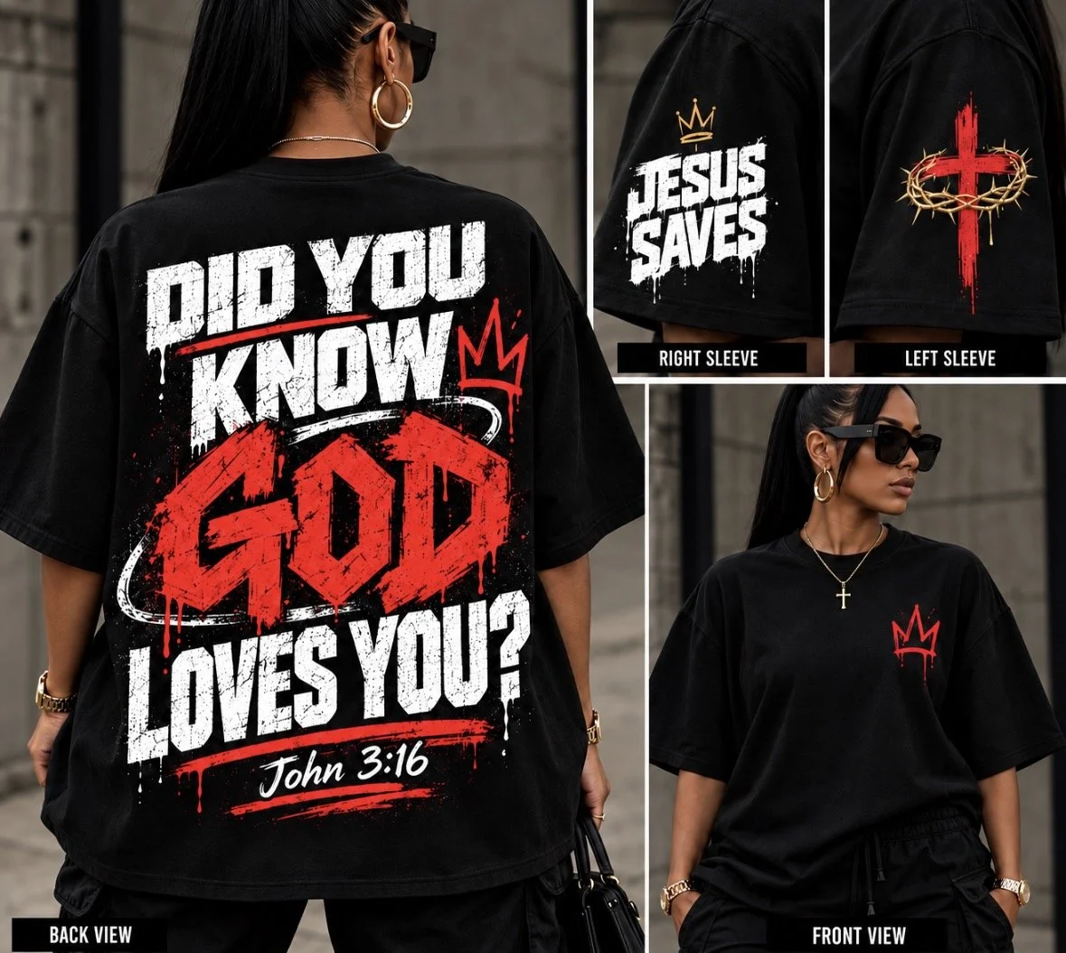 Did You Know God Loves You? (Oversized & Regular Tees)