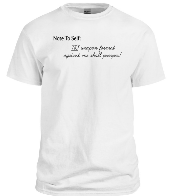 note to self no weapon shirt.png