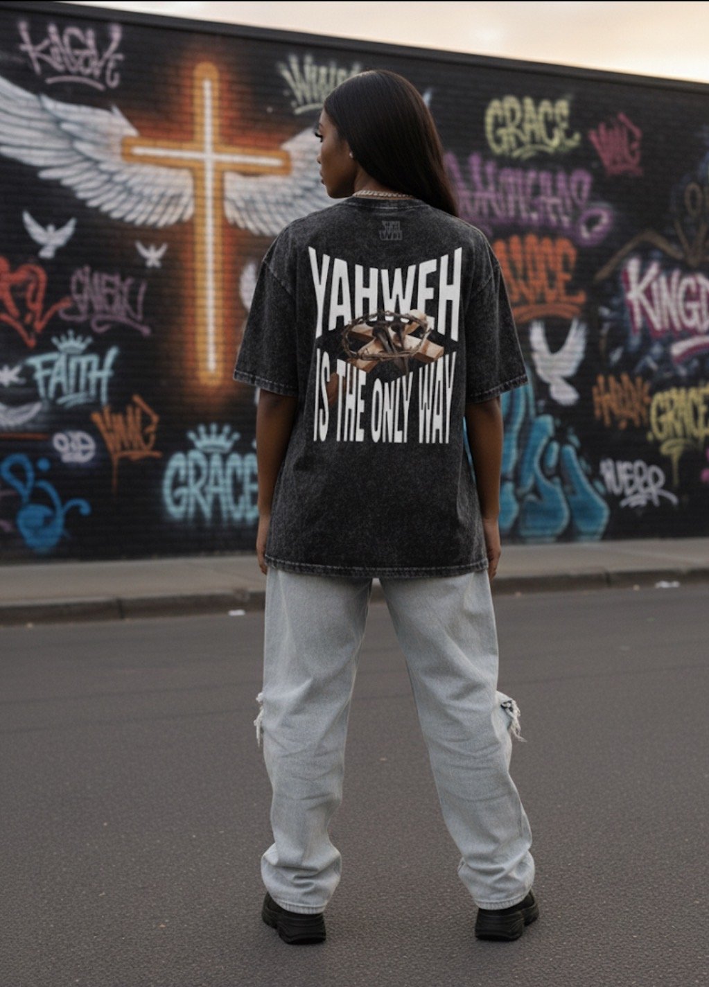 YAHWEH IS THE ONLY WAY!!! (OVERSIZED SHIRT)