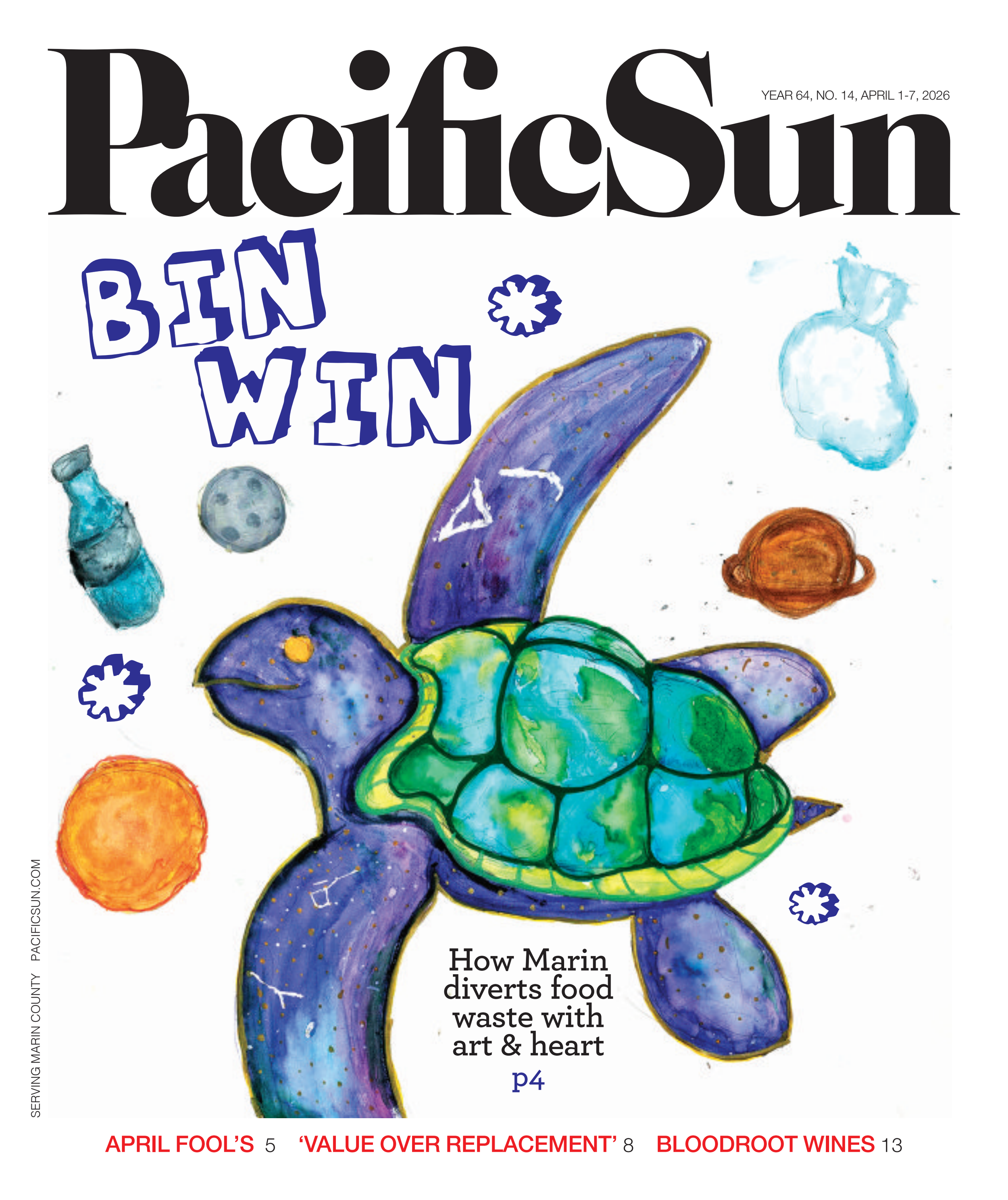 Contenedores pintados en el Pacific Sun