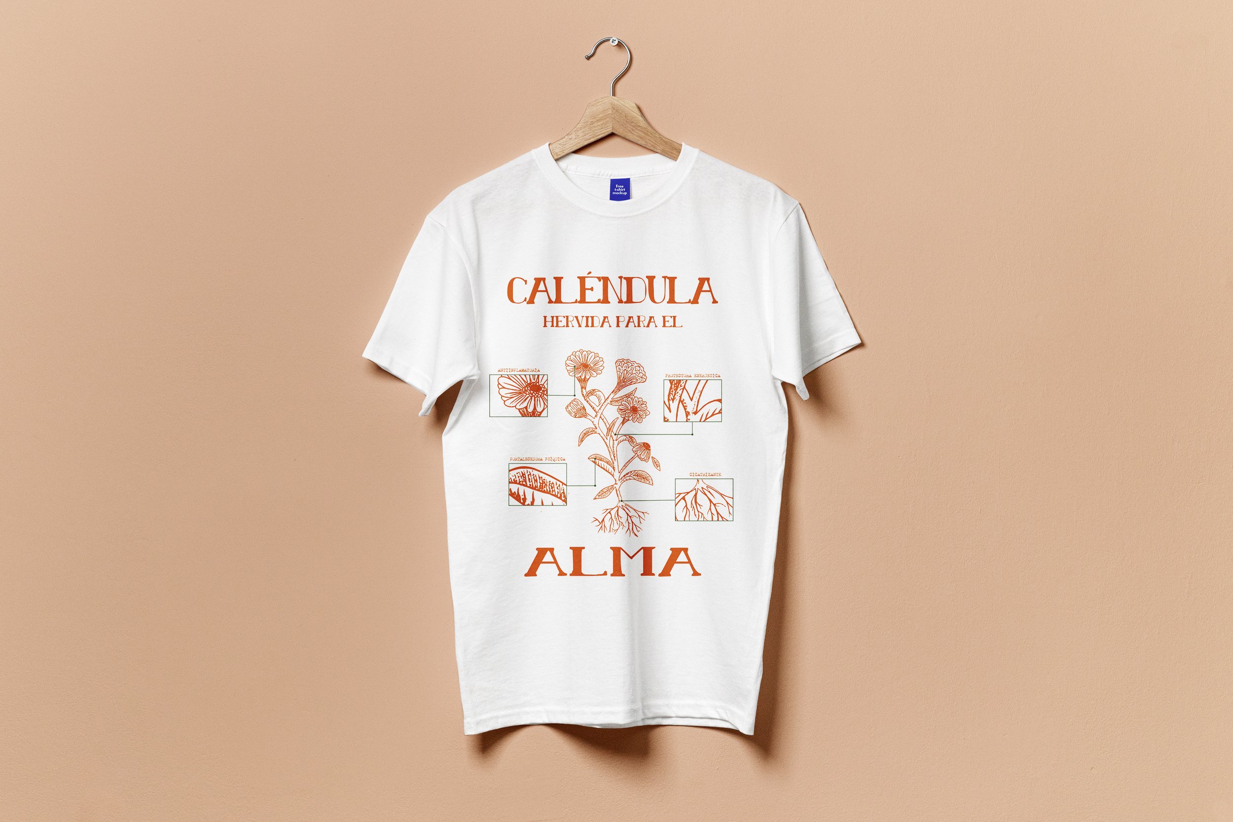 Organic Tshirt Calendula Hervida (Unisex)