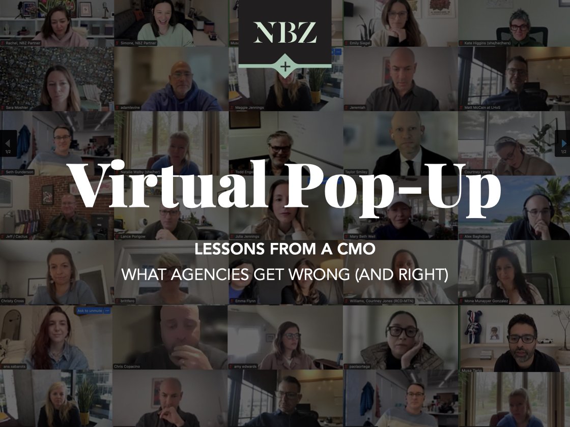 Virtual Pop-up Recap: Lessons from a CMO  What Agencies Get Wrong (and Right)