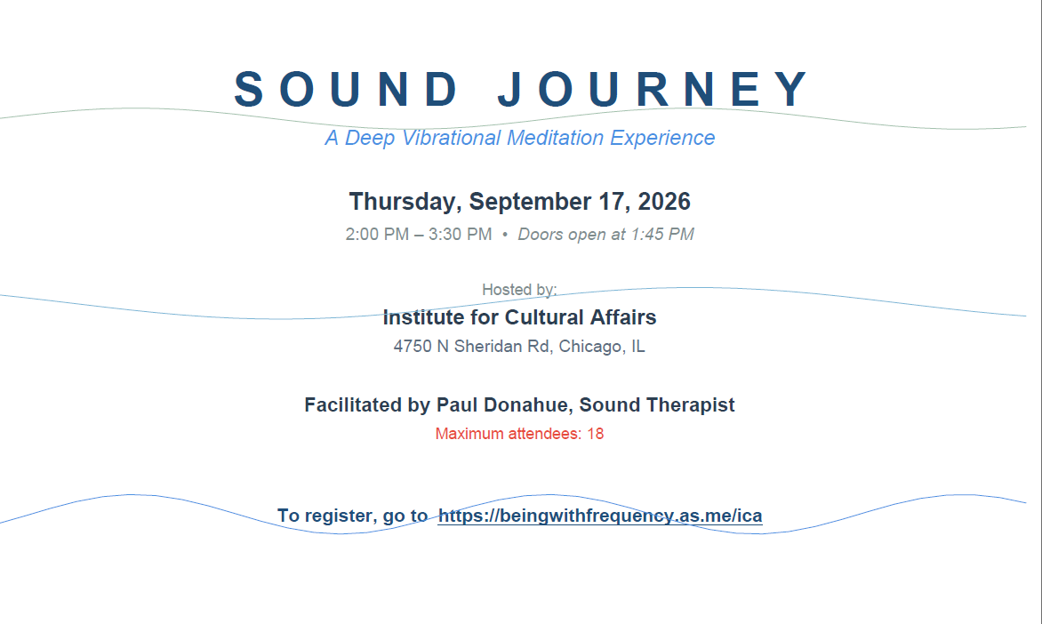 Sound Journey at Institute of Cultural Affairs