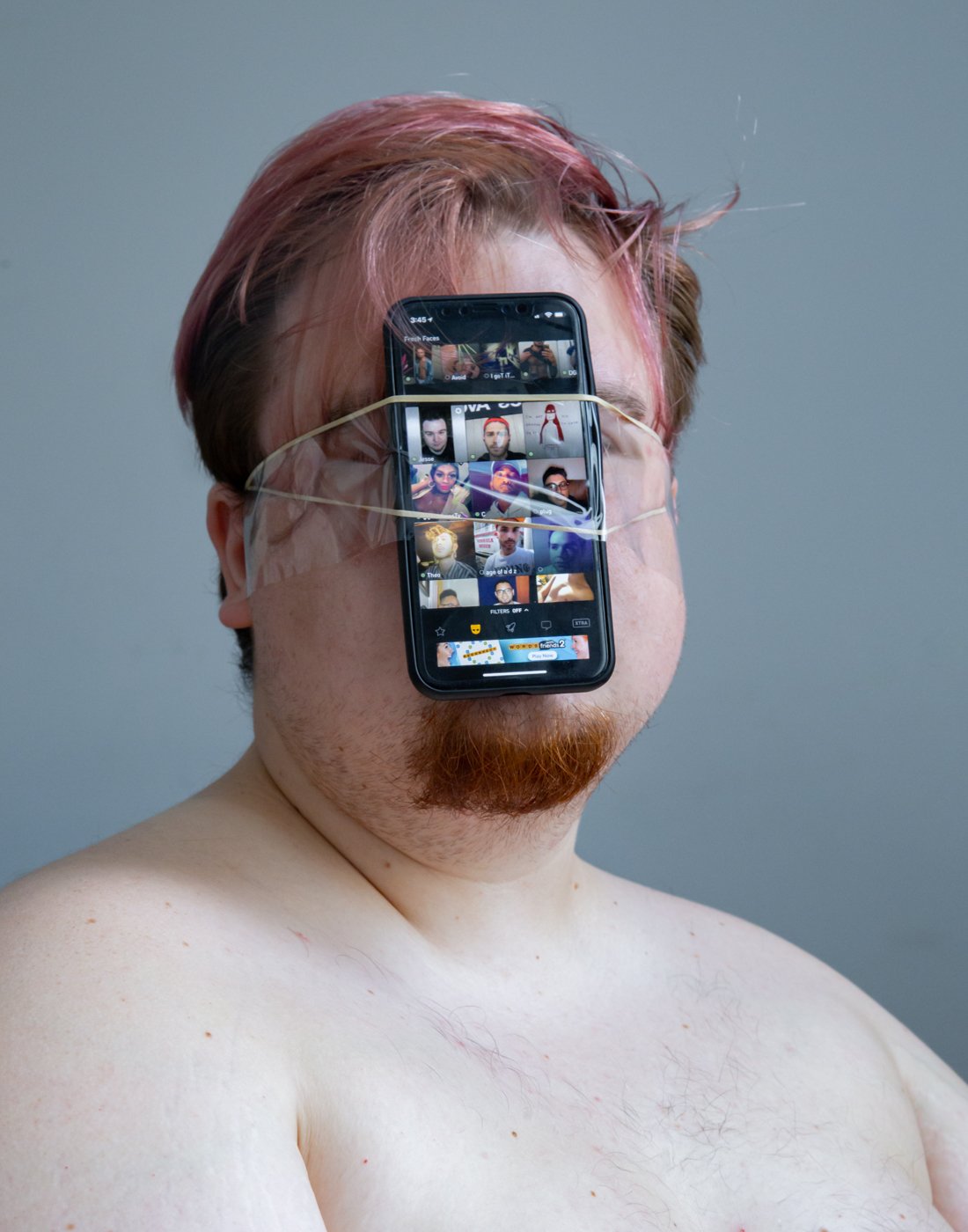 Grindr Face, Brooklyn, New York, 2018