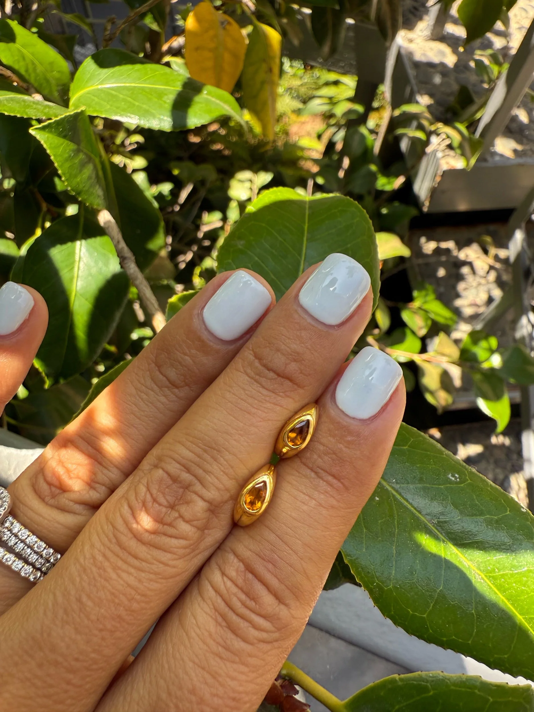 Gemstone gold filled huggie earrings