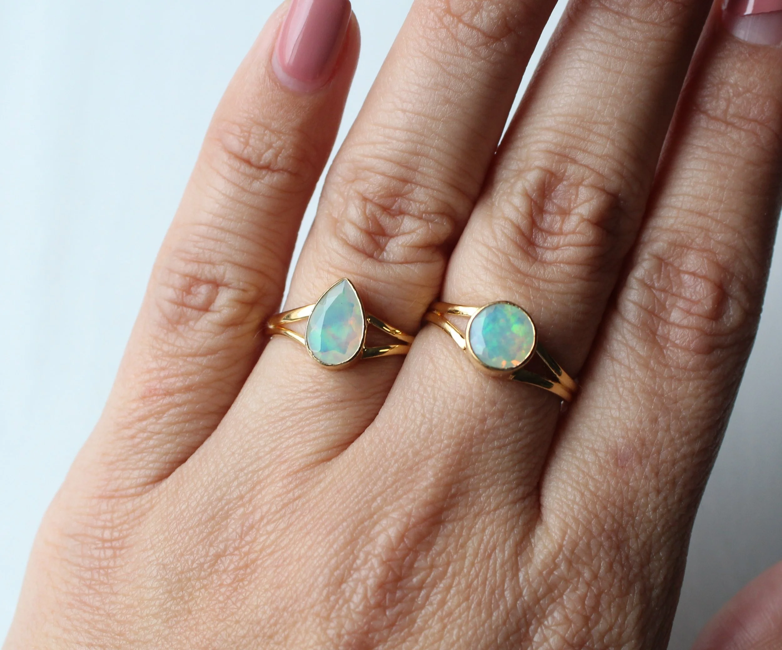 Ethiopian Opal gold ring