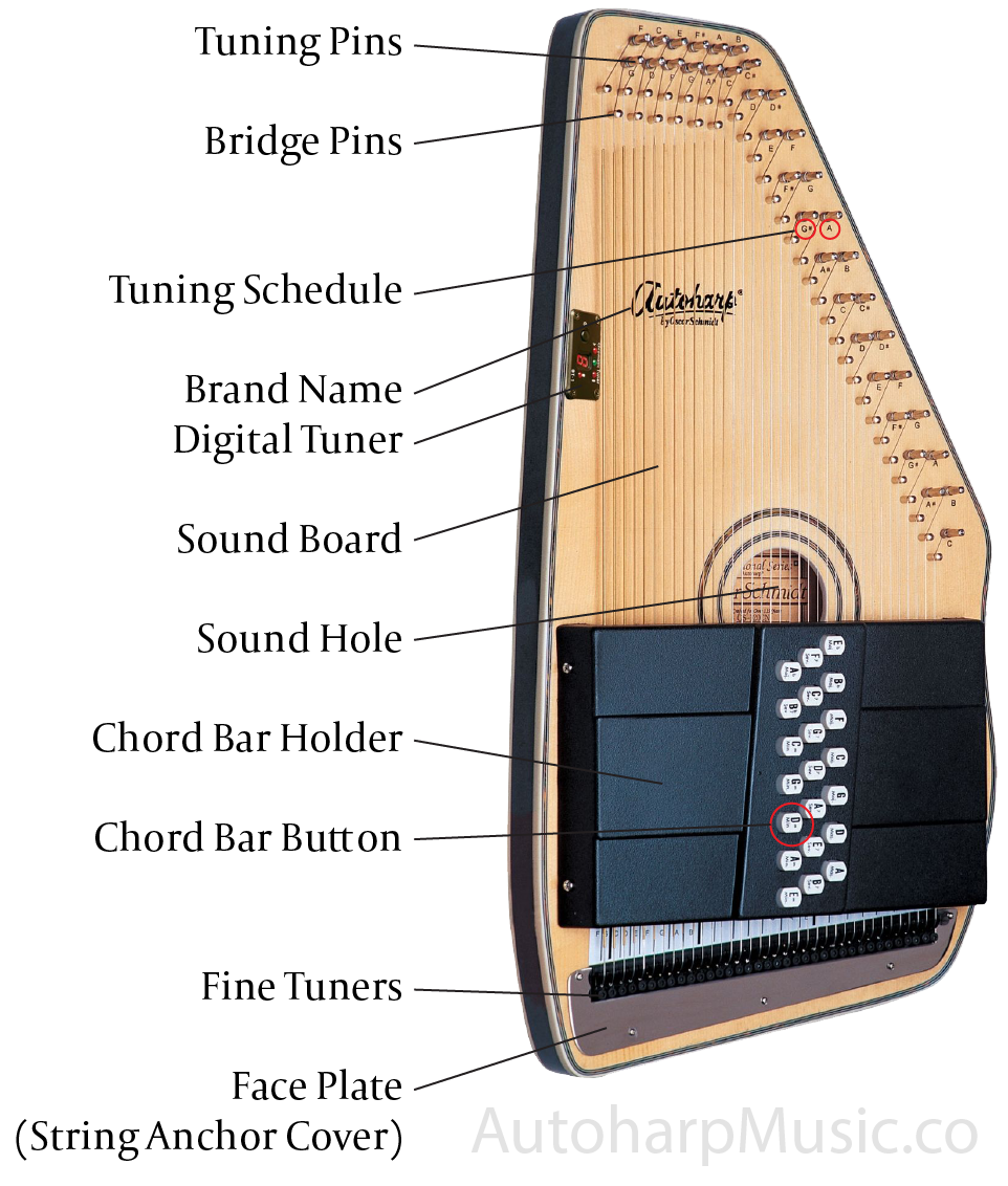 Parts of the Autoharp — Autoharp Music .co | Sheet Music for Autoharp