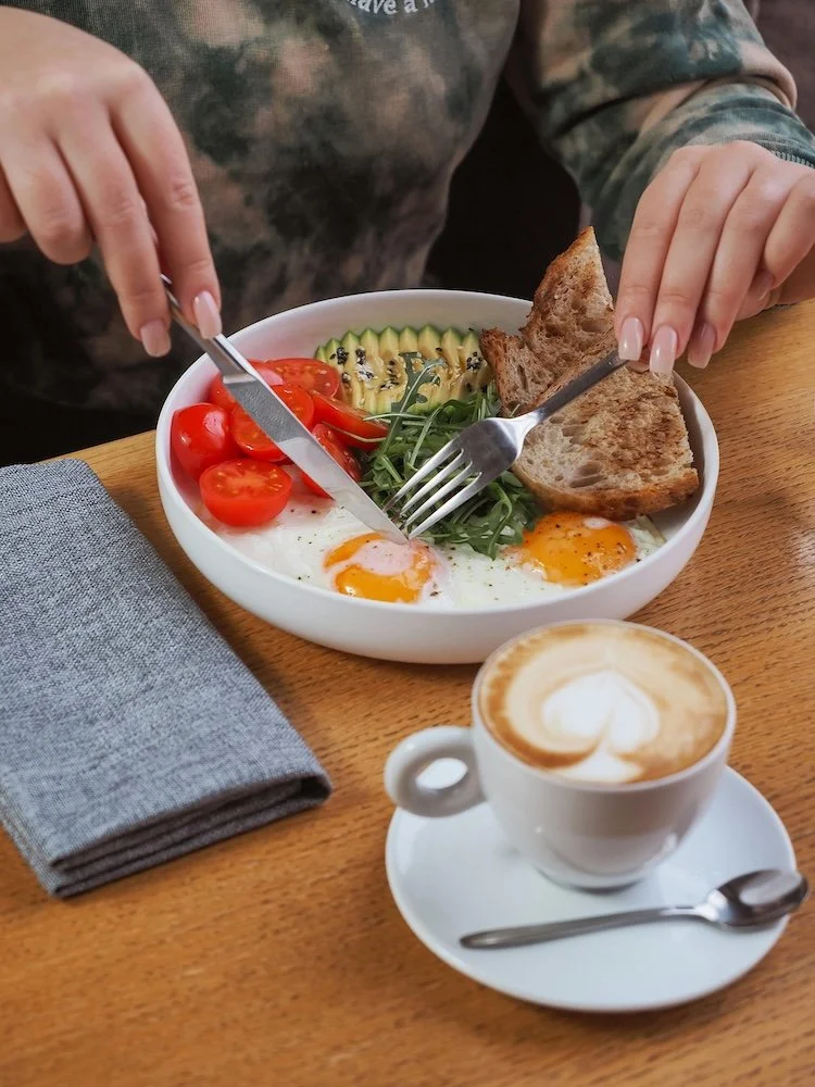 Breakfast with coffee