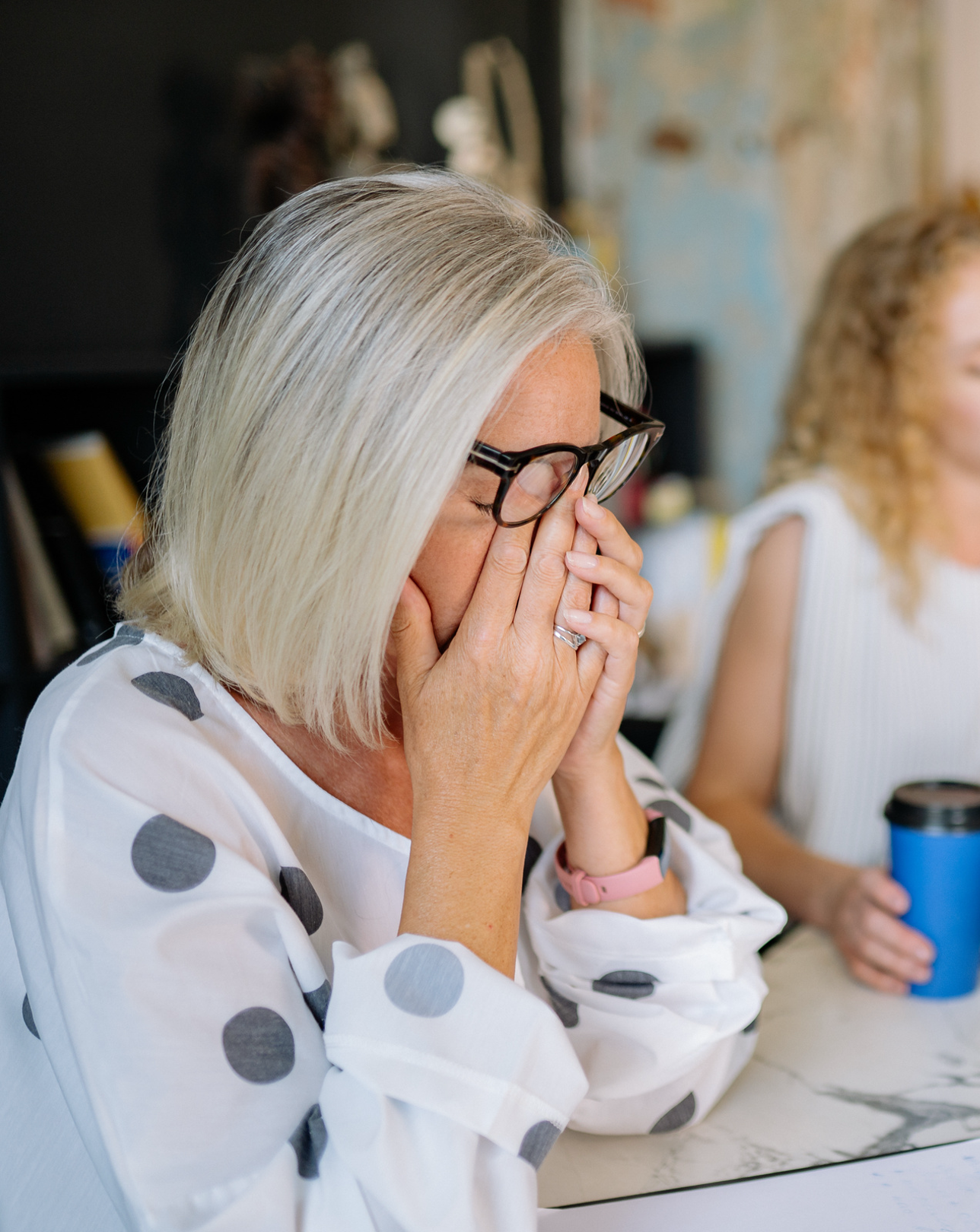 Menopause frustrated woman