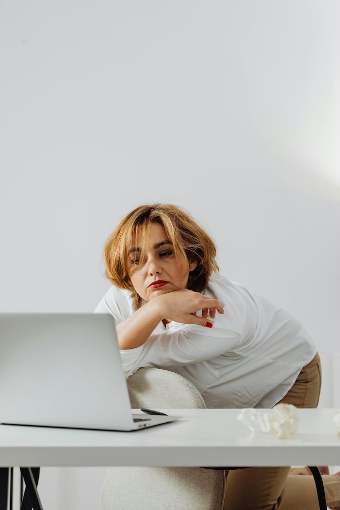 Menopause woman bored