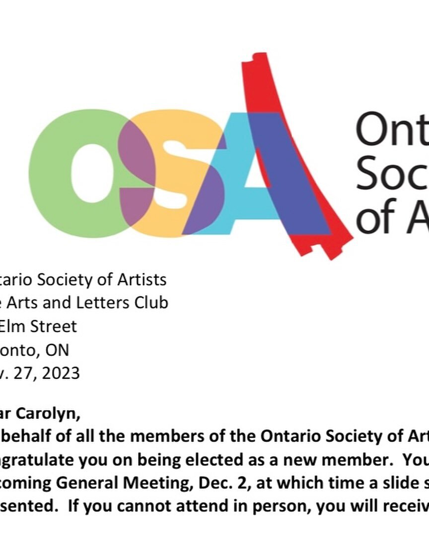 I&rsquo;m so excited to be one of 19 elected members of the Ontario Society of Artists AND to have my work featured in the new member show!