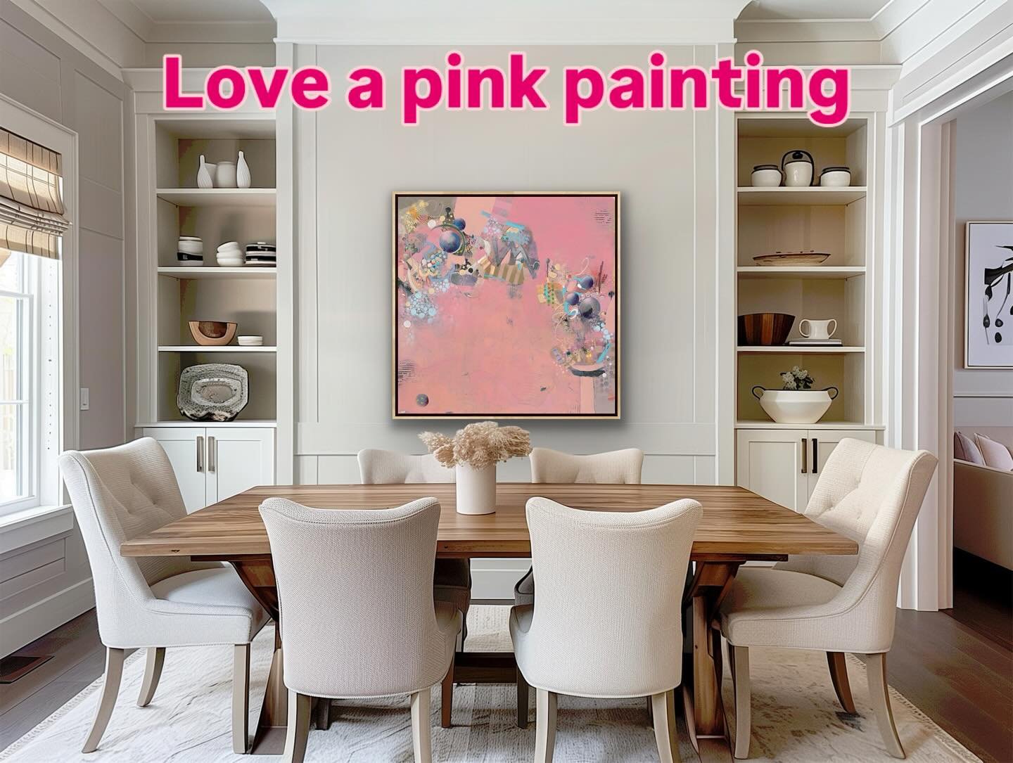 I love a pink painting. Strong and bold, yet soothing and soft. You decide. Find a selection on my website at www.carolynlaidleyarn.com