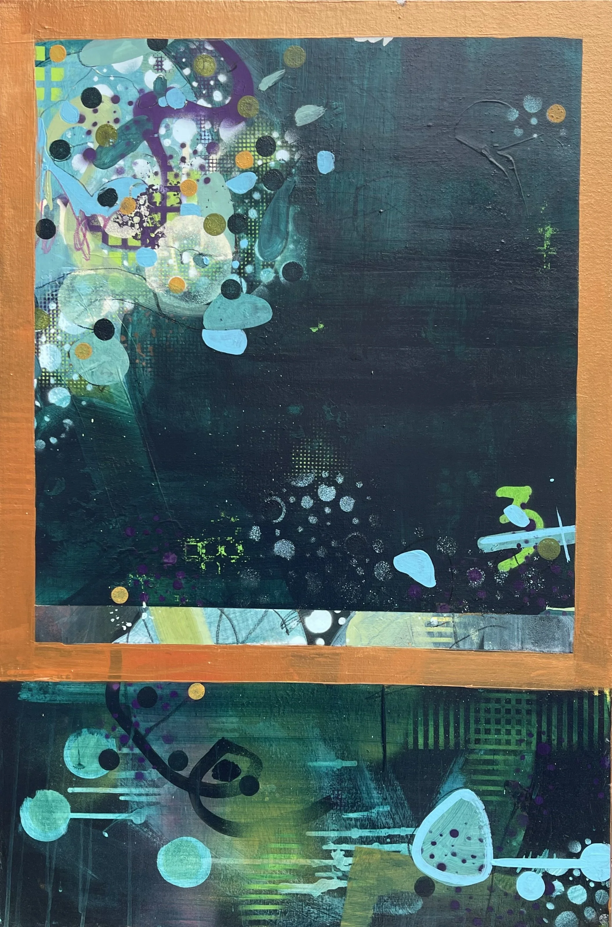 New 24x36 Midnight w brass frame