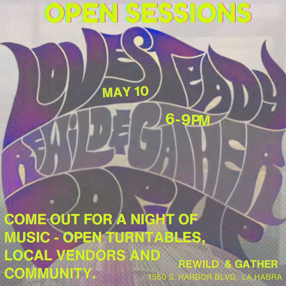 Next Friday make sure to come through for our first Friday night Open Sessions! 

May 10 from 6 to 9 PM 

Open turntables and a LoveSteady Pop-Up! 

6:00 - @kid.nst 
6:45 - Jimmy Garcia
7:15 - @its_me_georgeana 
8:00 - TBA

We will have a handful of 