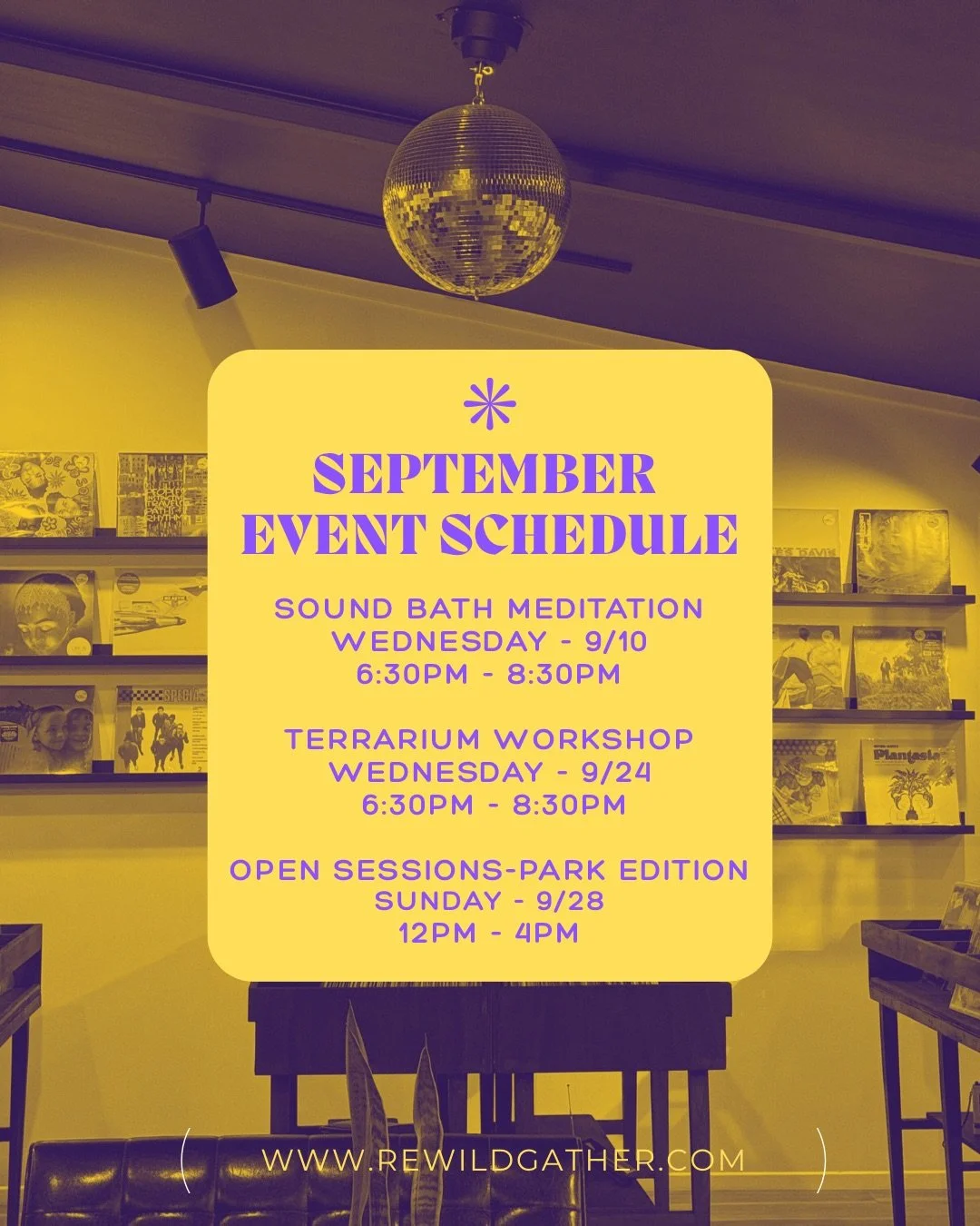 SEPTEMBER EVENTS