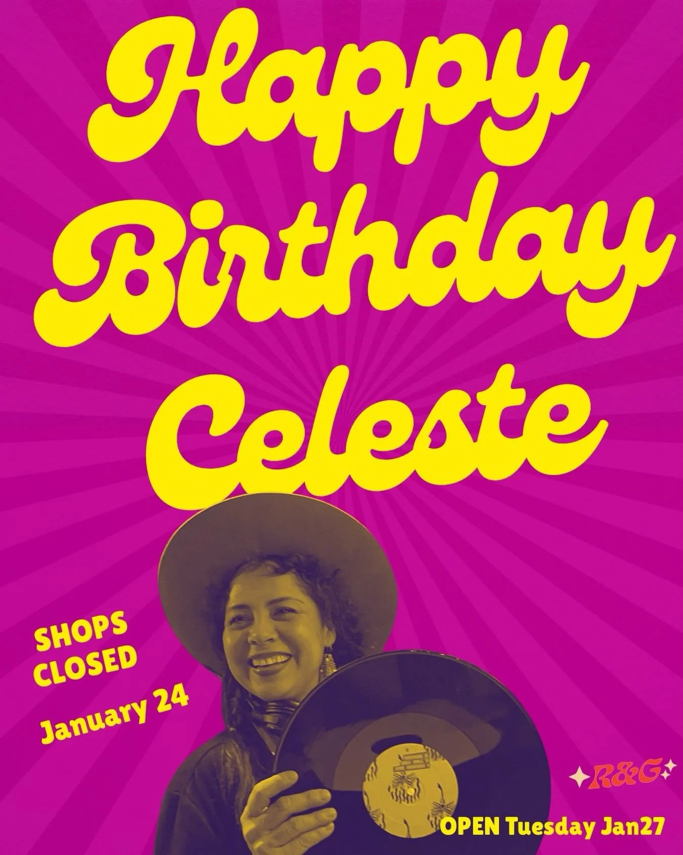 Happy Birthday to our favorite girl!🤩
We&rsquo;ll be out celebrating her beautiful soul today. It&rsquo;s party time! 🥳✨💃🏻🪩

See you all back here Tuesday 11am