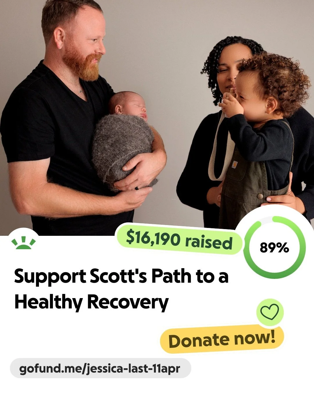 Dearest R&amp;G Fam, 
Please read and help us support this darling family while they bravely navigate this new chapter. 

Read Jessica&rsquo;s plea here:

&ldquo;My name is Jessica, and I am the wife of Scott Brunner. We have been in love for over 15