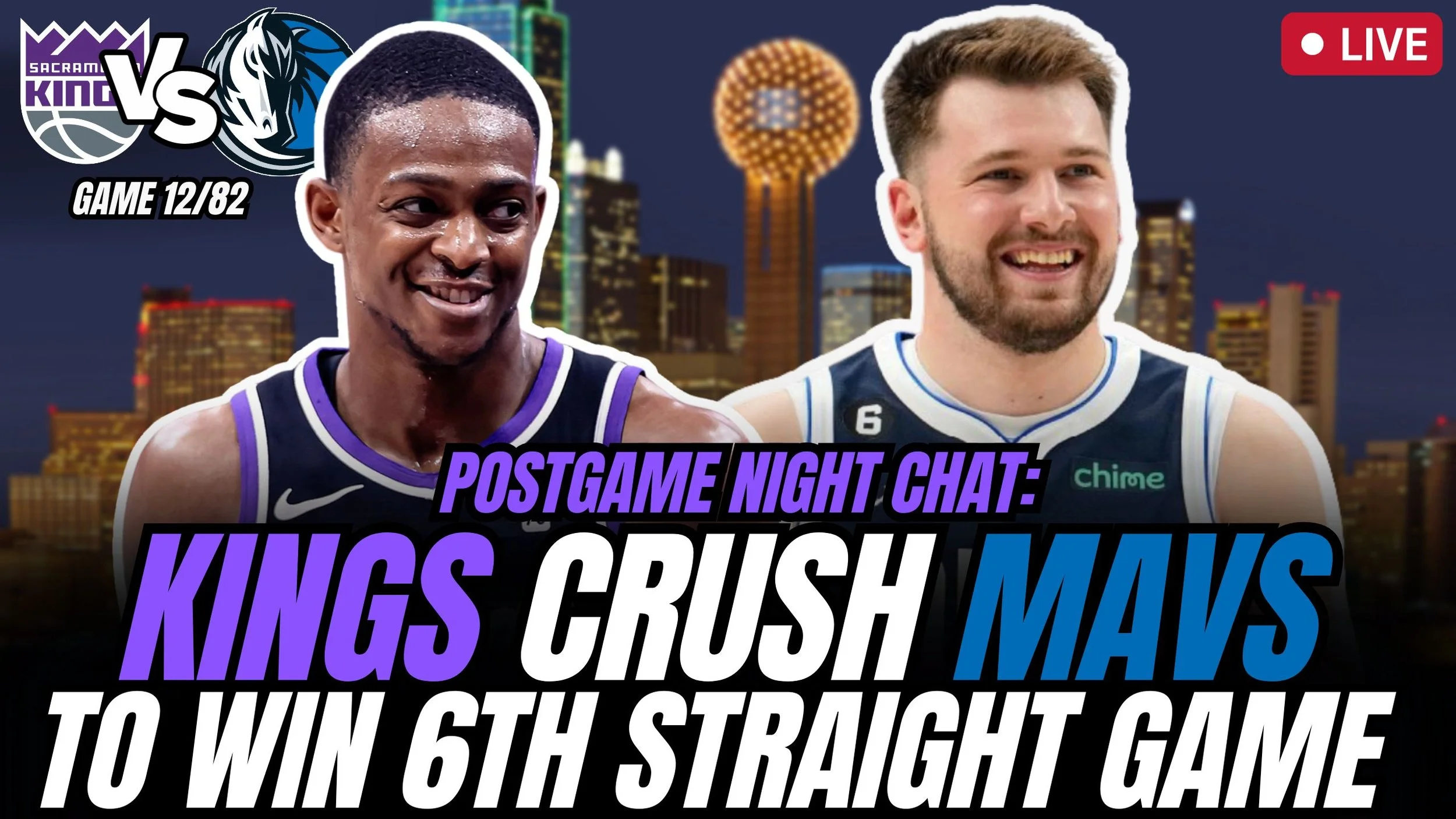 Kings win SIXTH straight games &amp; dominate Luka and the Mavs
