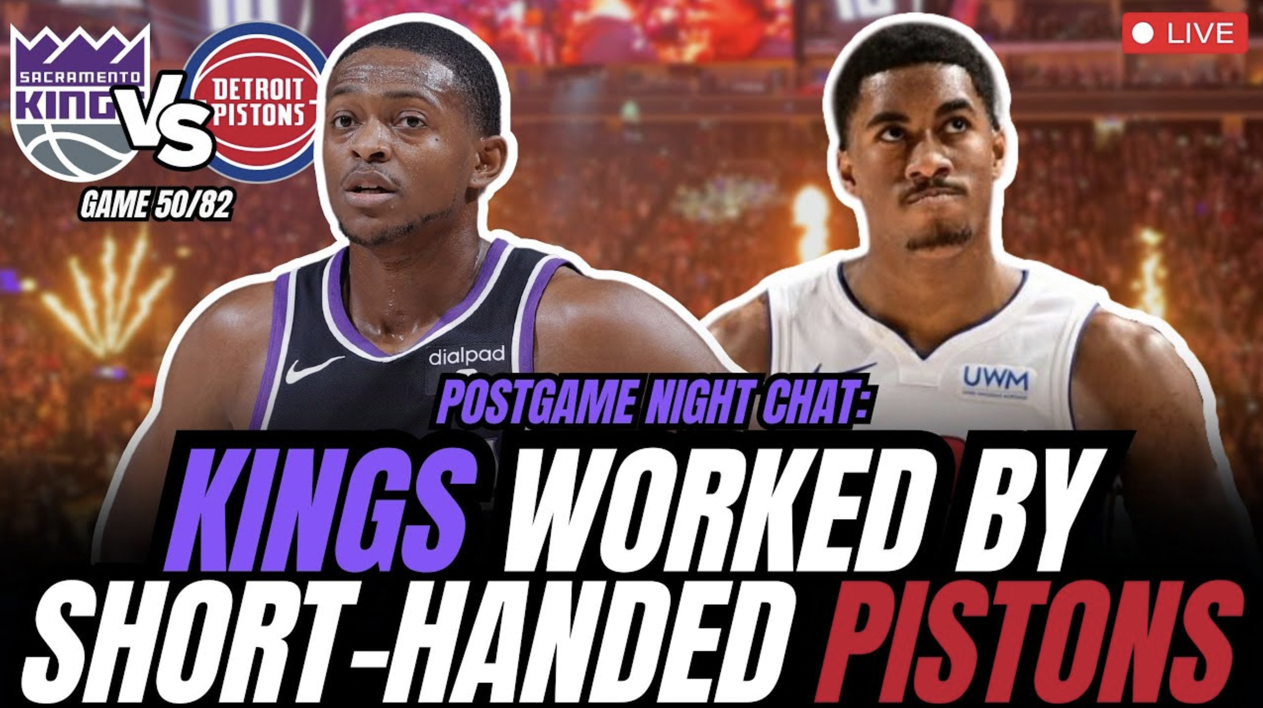 Kings lose to the short-handed Pistons on deadline eve