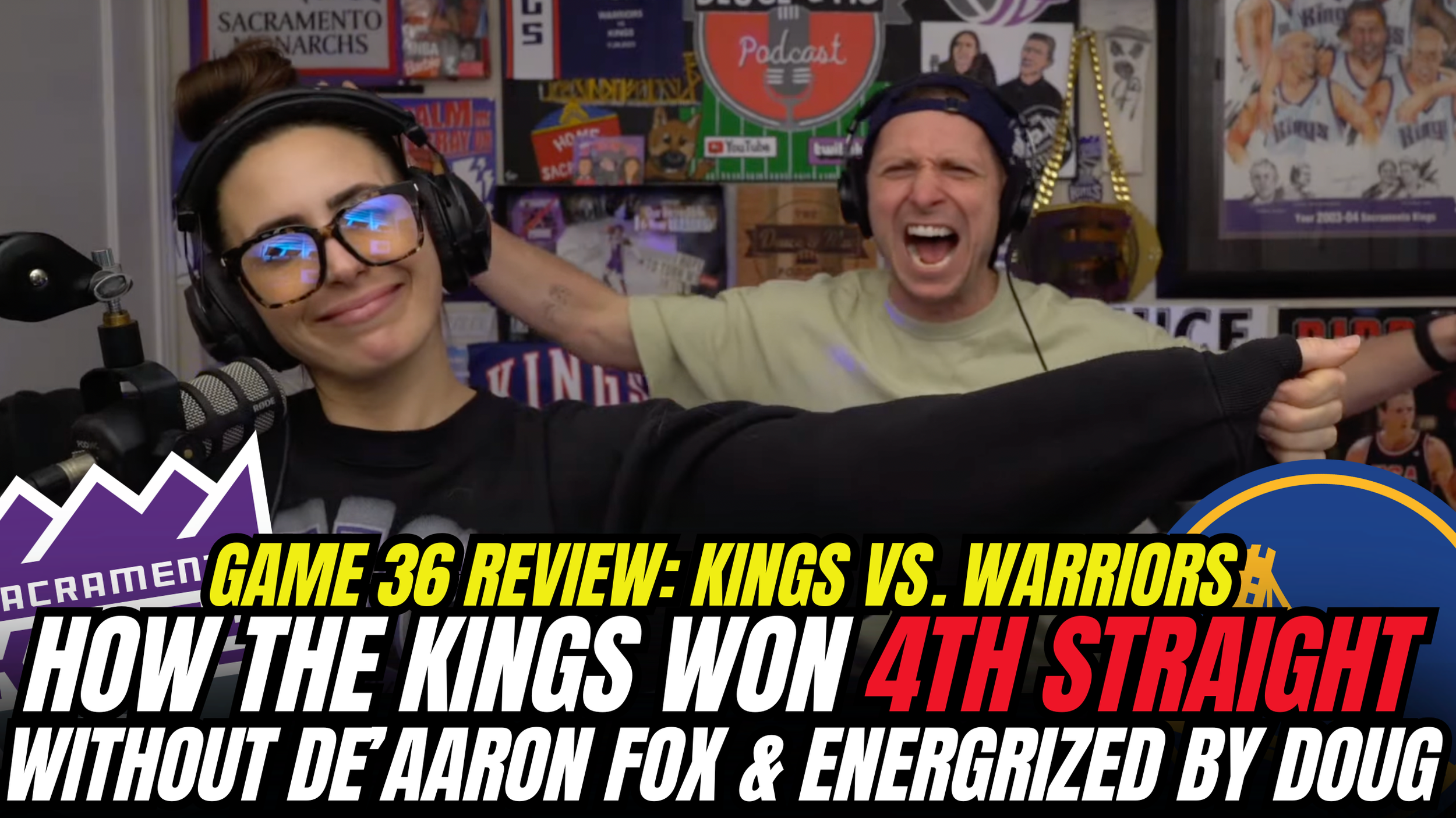 4th Straight Win Without Fox, Battling Steph &amp; Energized by Doug Christie