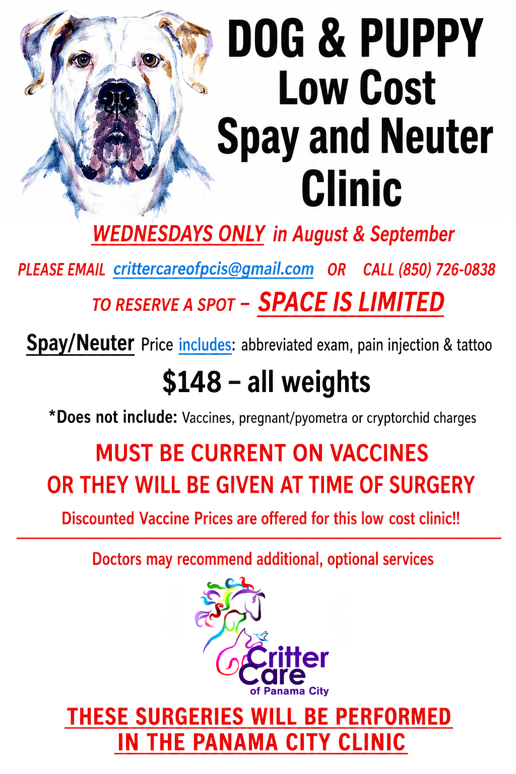 Dog & Puppy Low Cost Spay & Neuter Clinic