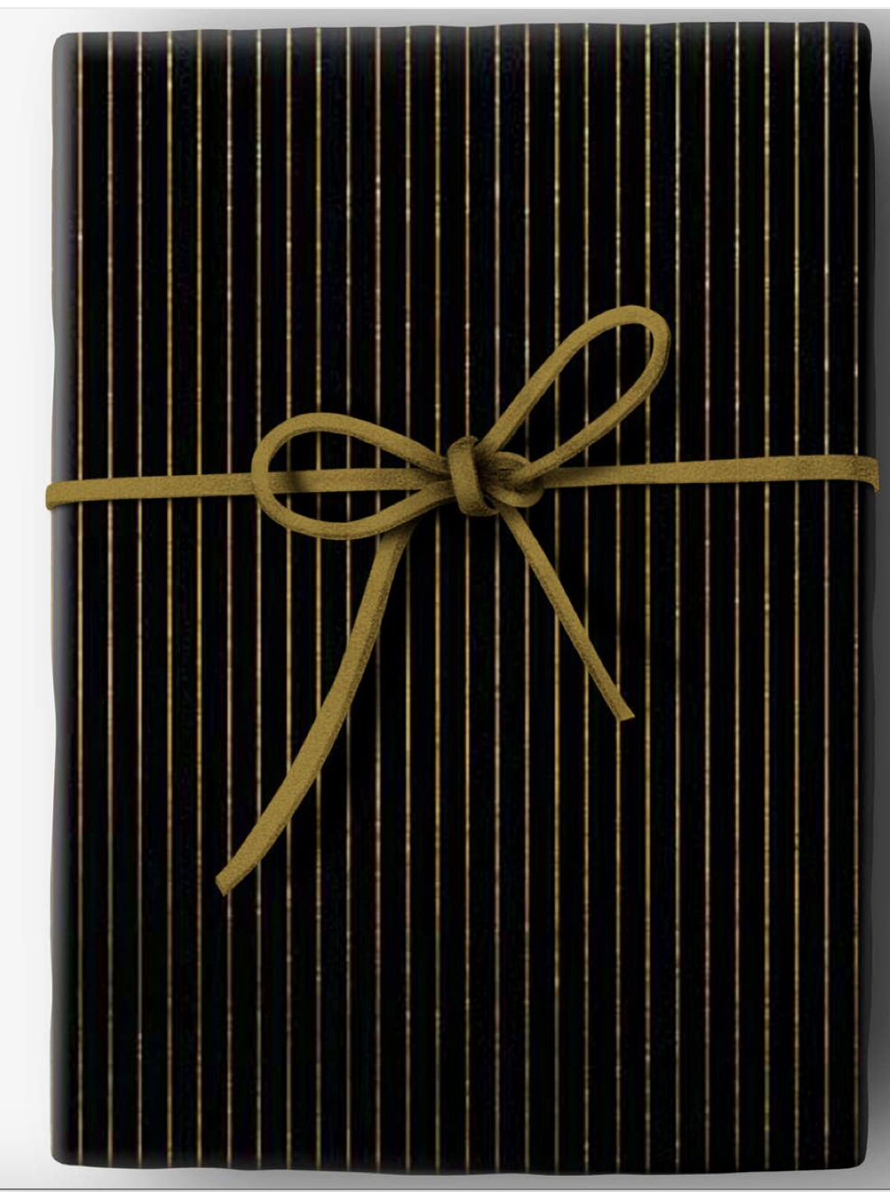 Black and Gold Stripe Gift Wrap — WOOD GOODS AND HOT SAUCE