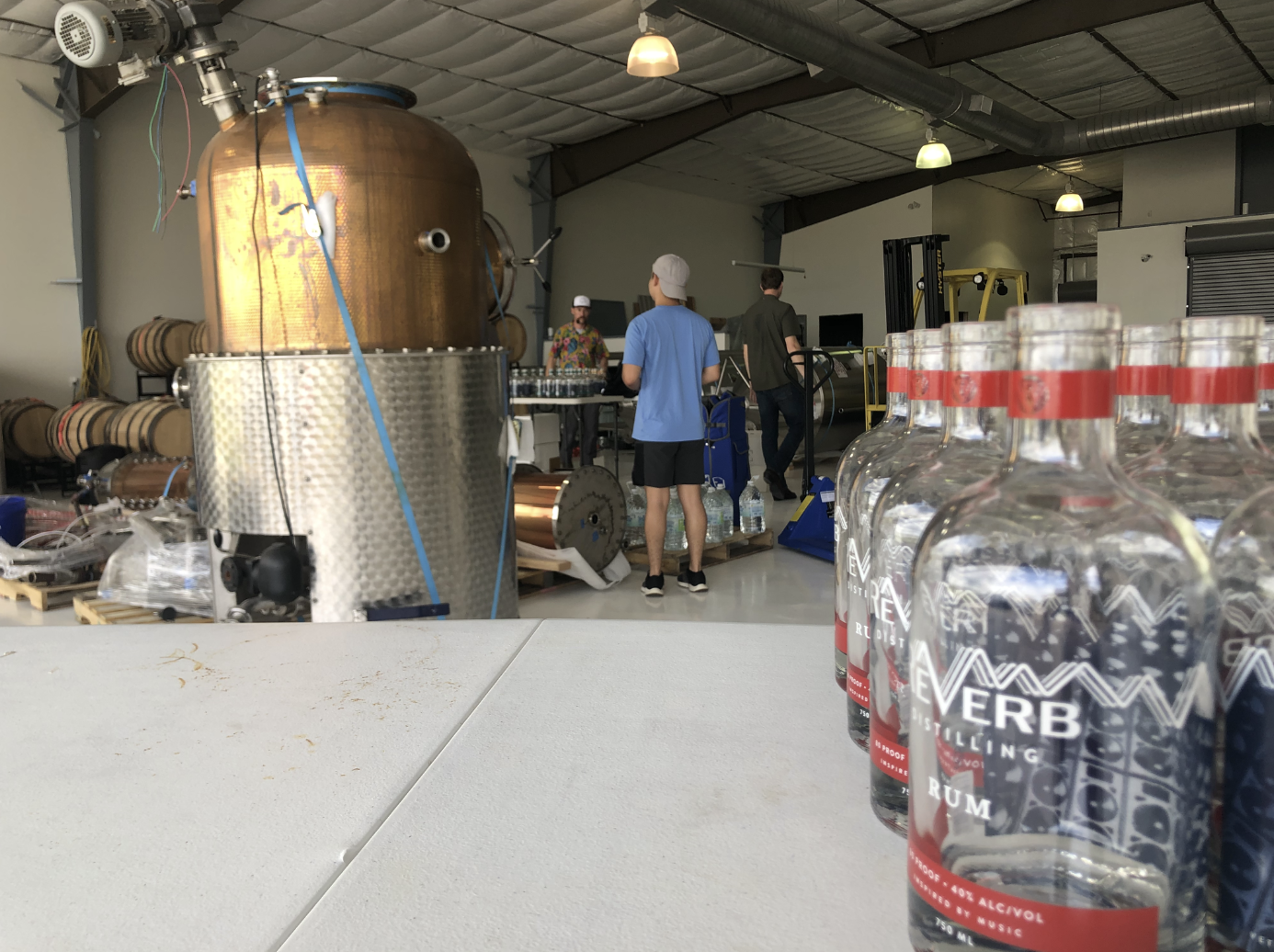Bottling our locally made Texas Rum, and Unaged Rum
