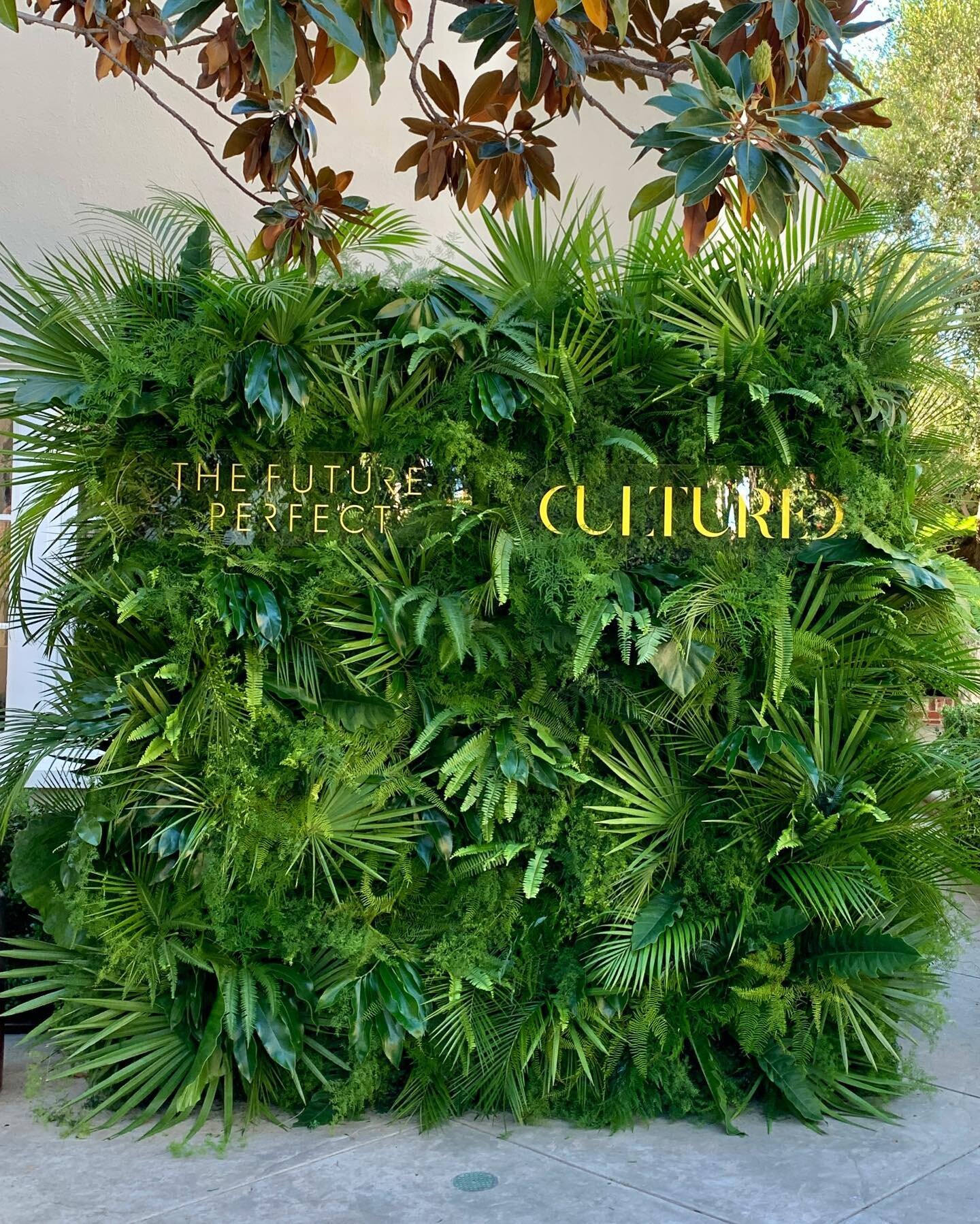 Bia Blooms for @cultured_mag! A dreamy, v fresh, v lush greenery wall installation for tonight&rsquo;s special event celebrating 10 years of Cultured Magazine!