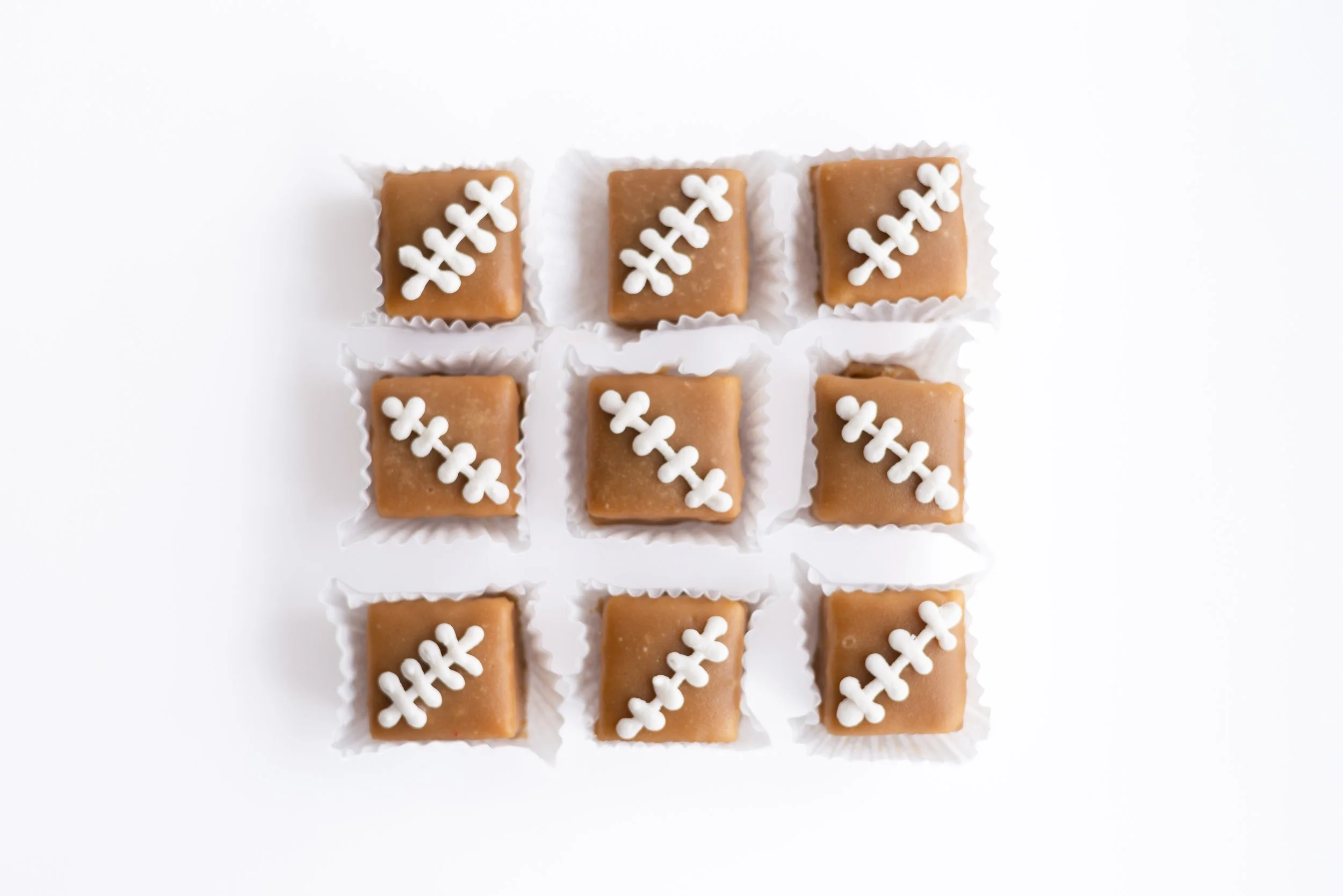 Caramel Football Petit Fours