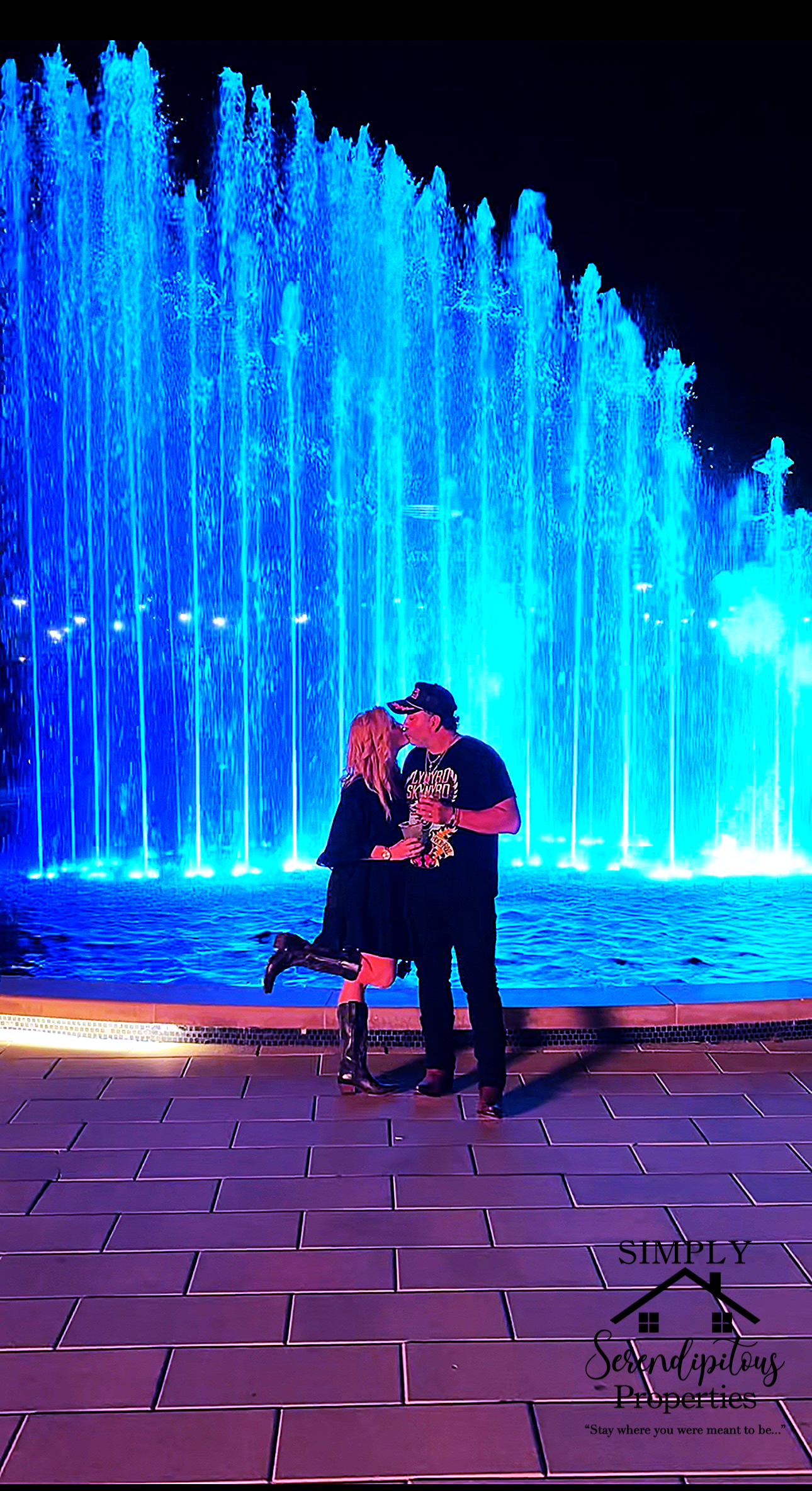 Your hosts at the fountain