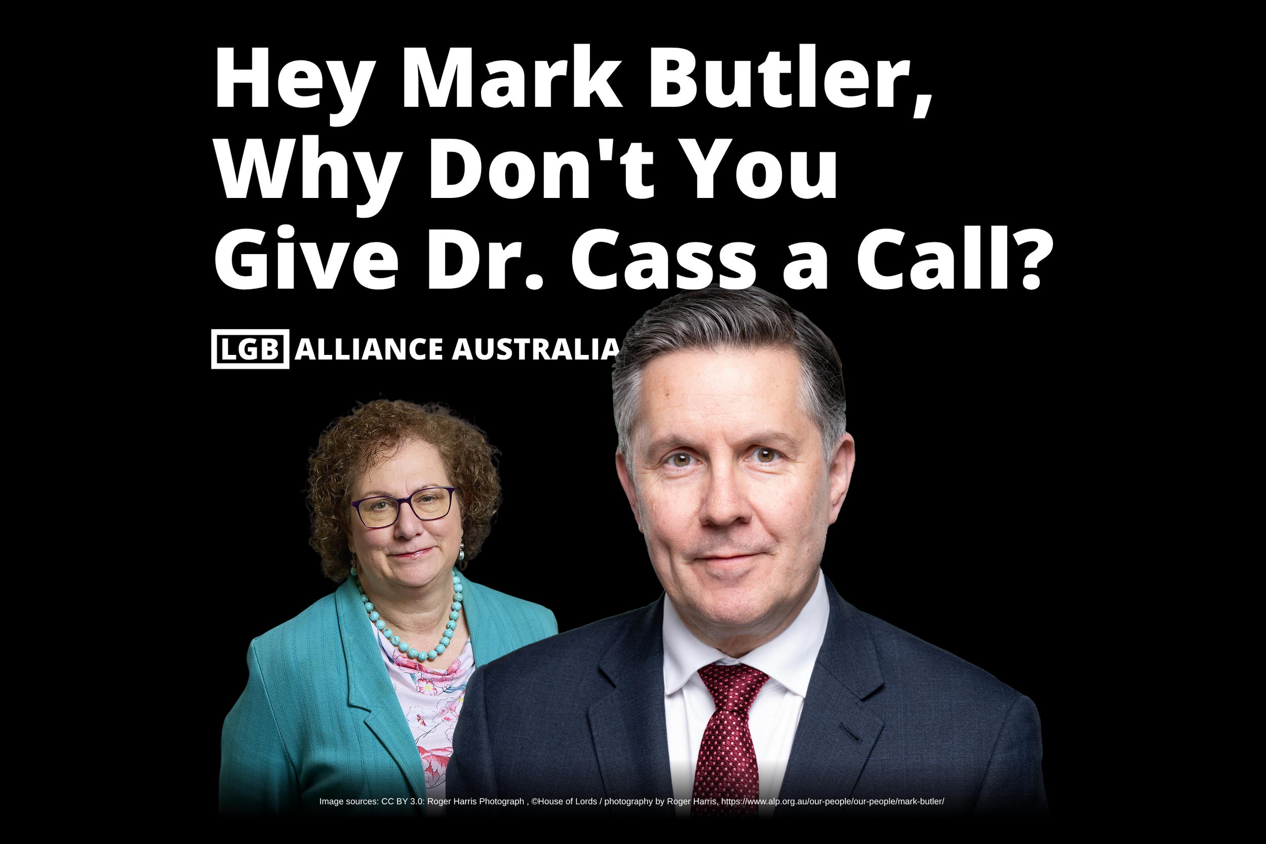 Hey Mark Butler, Why Don't You Give Dr. Cass a Call?