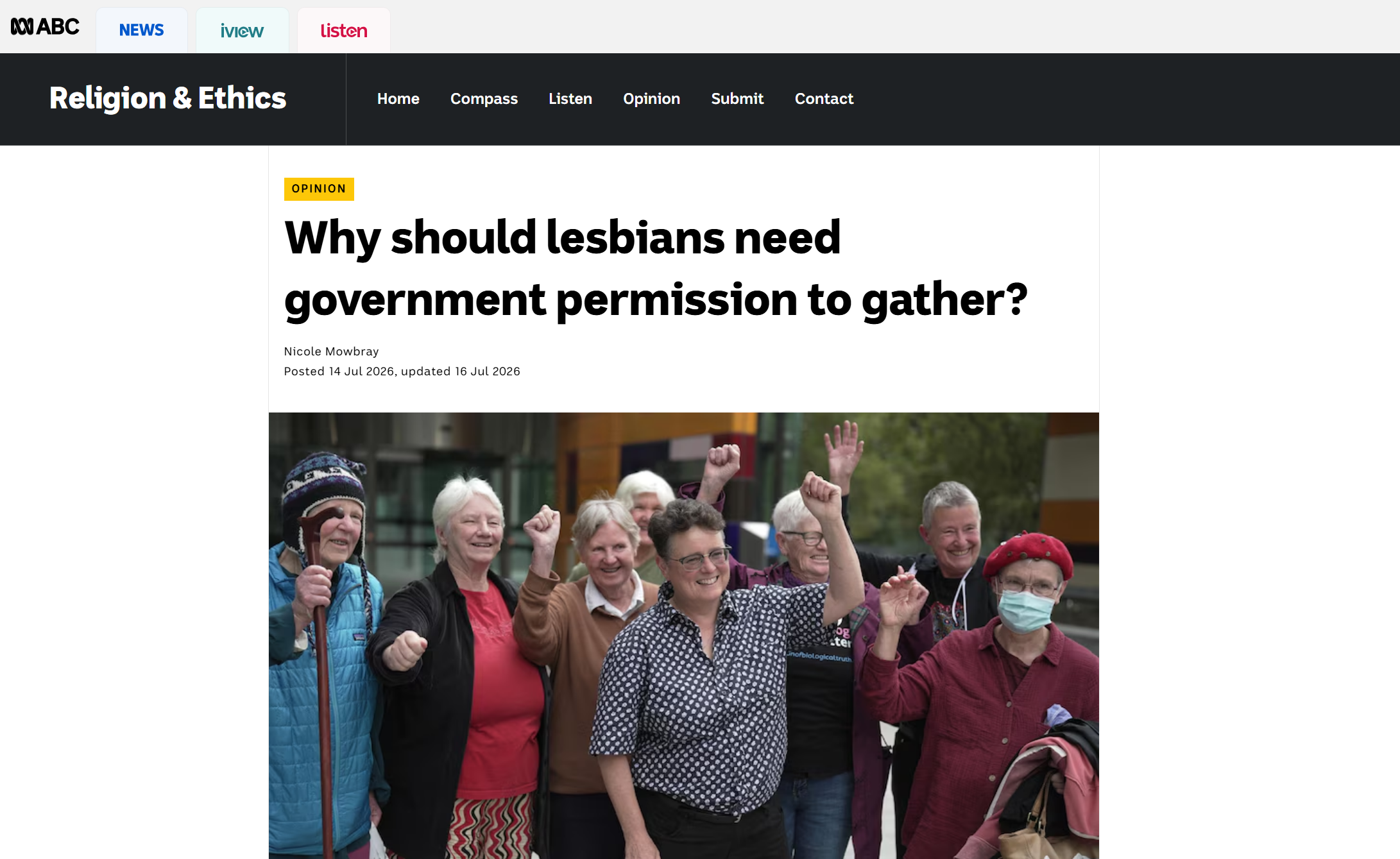 Nicole Mowbray Puts Lesbian Freedom of Association on the National Agenda
