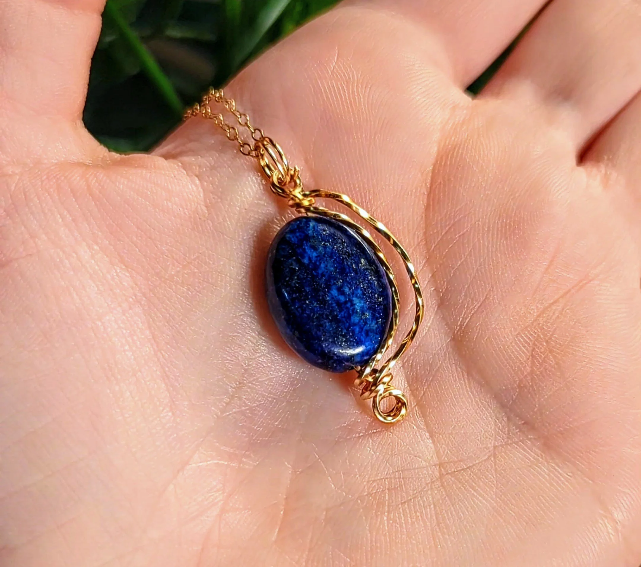 Handmade Wire Wrapped Lapis Lazuli Necklace — Veritas Artistry