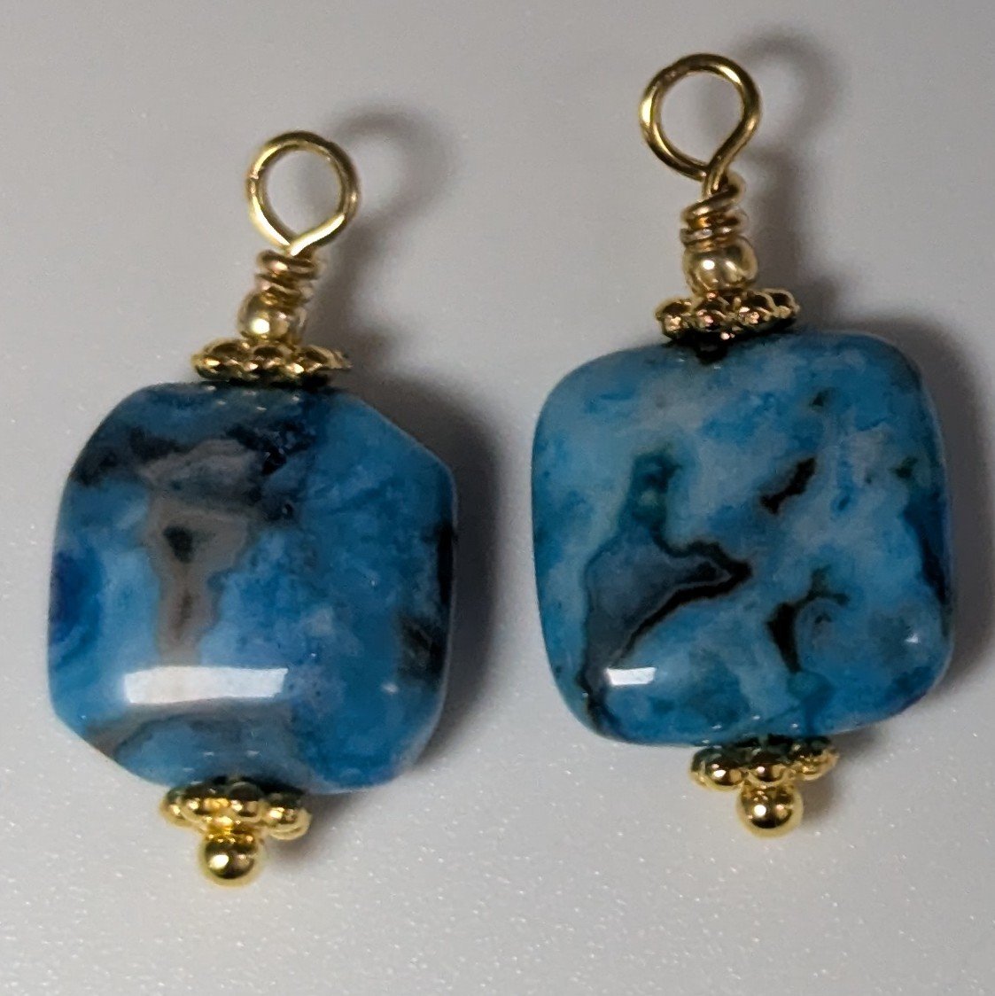 Crazy Lace Agate, dyed blue- Embrace Your Season Collection