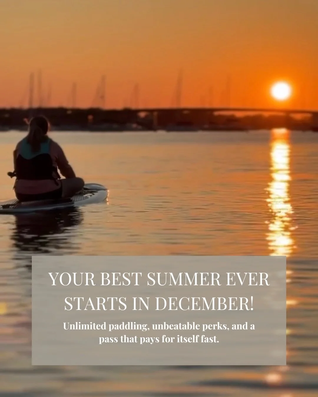 🎁 The gift that keeps on giving 

Those aren&rsquo;t just words. Giving someone (or yourself!) the gift of movement, time in nature, experiences that bring people together, and moments of quiet reflection on the water is truly a gift that lasts. 🌴☀