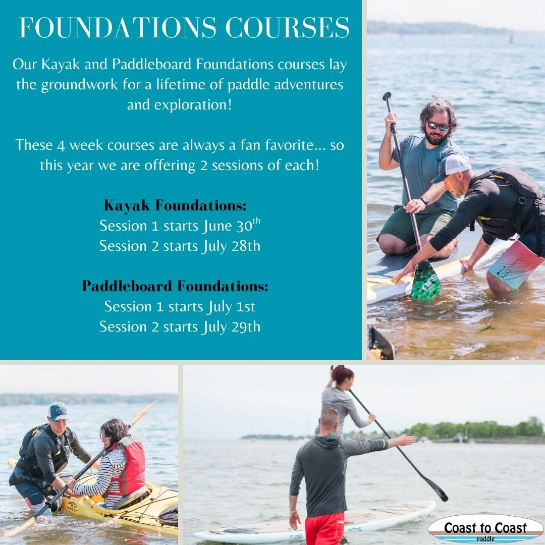 ☘️ It&rsquo;s your lucky day! ☘️

We just launched our Foundations Courses for this summer&mdash;and registration is discounted this week only.

These four-week courses are offered separately for kayaking and paddleboarding, and are designed to build