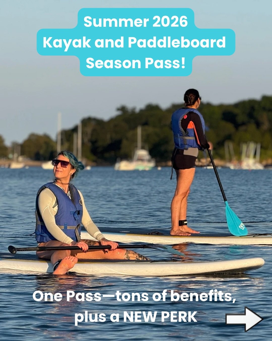 Paddle all summer for one low price&mdash;plus we&rsquo;ve added a brand new perk! 👀

Our 2026 Season Pass includes rental time every day, discounts for friends, reduced entry into events and lessons, and new this year, discounts on our multi-sessio