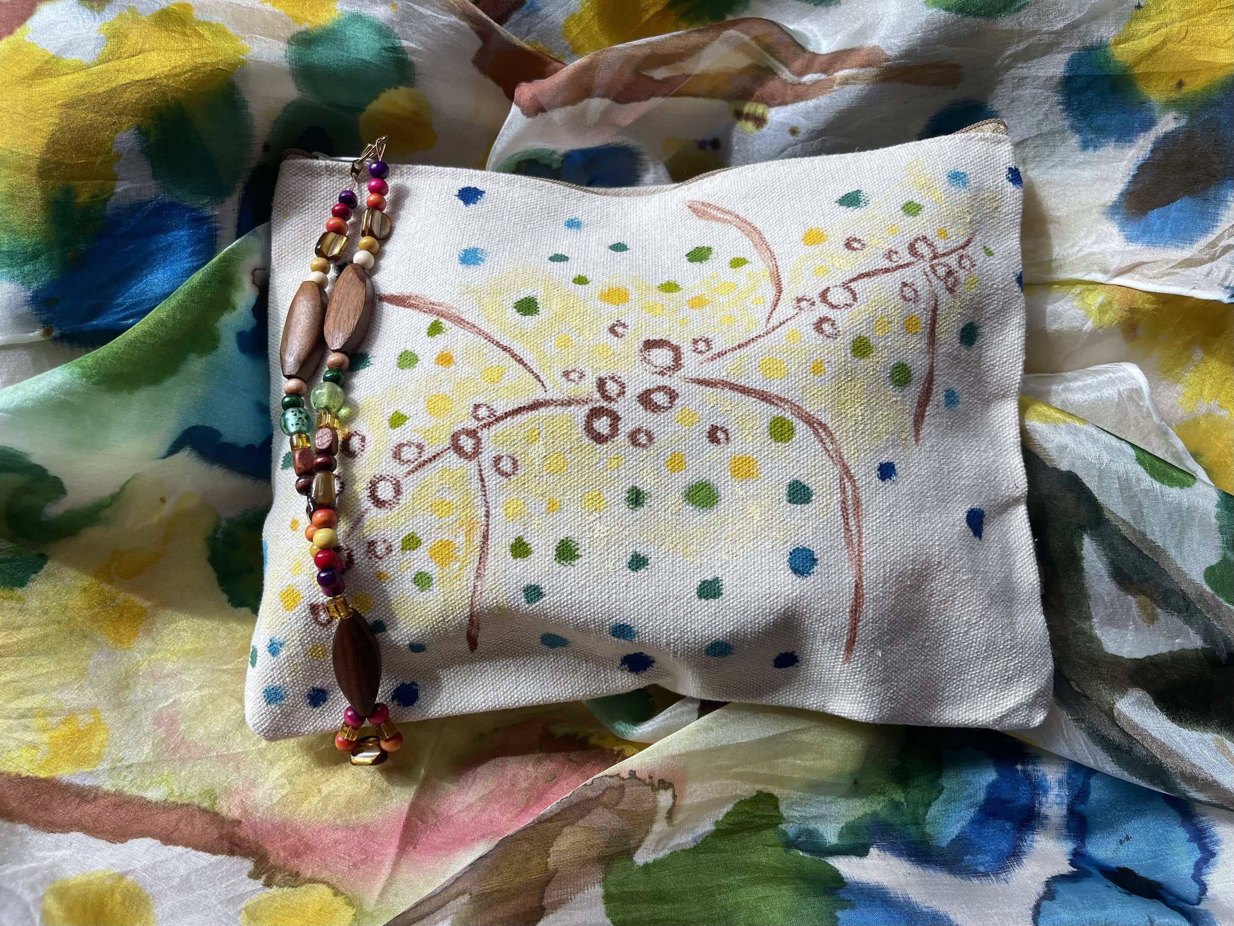 Original Silk and Canvas Purse Set 7