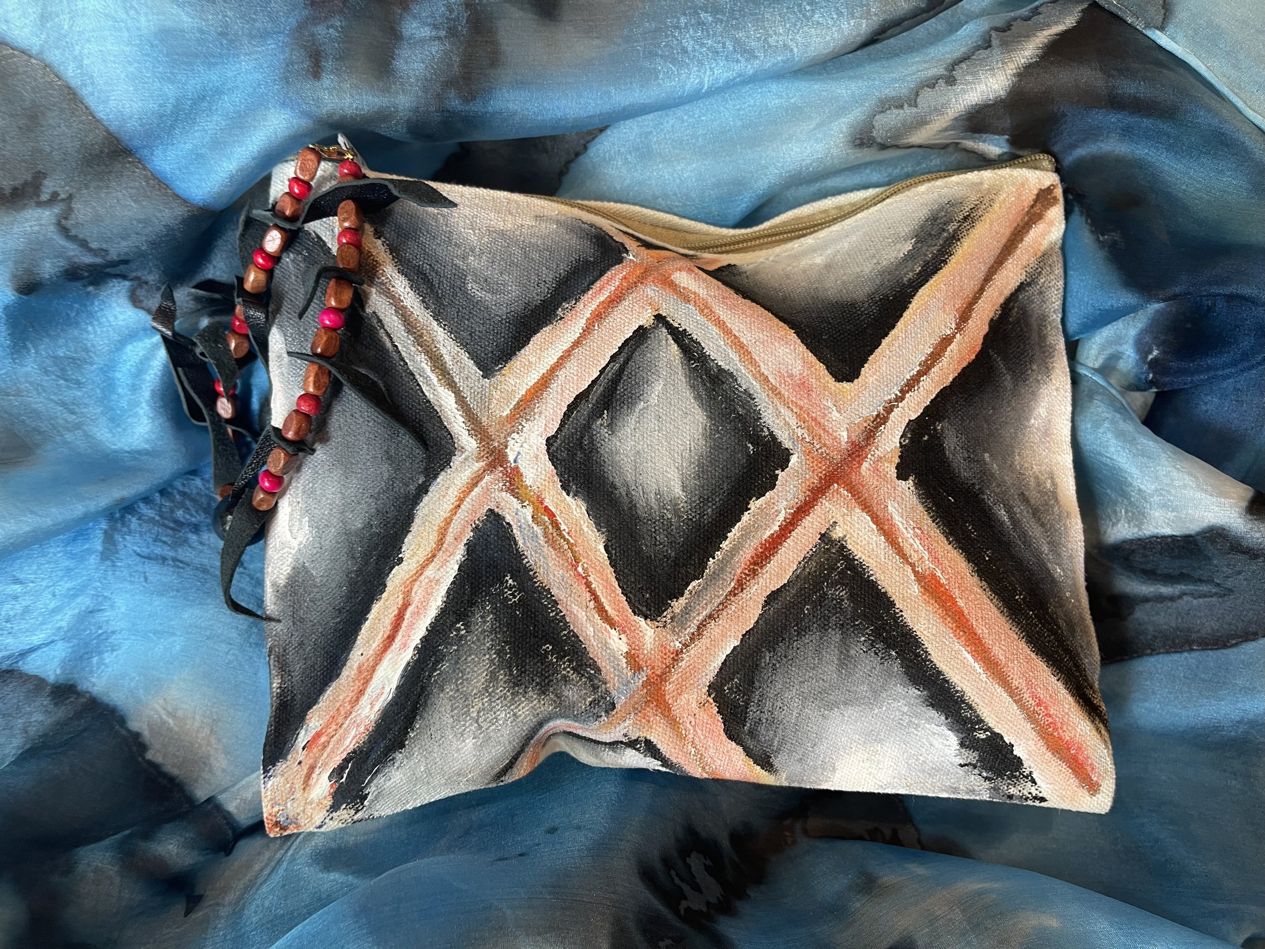 Original Silk and Canvas Purse Set 16