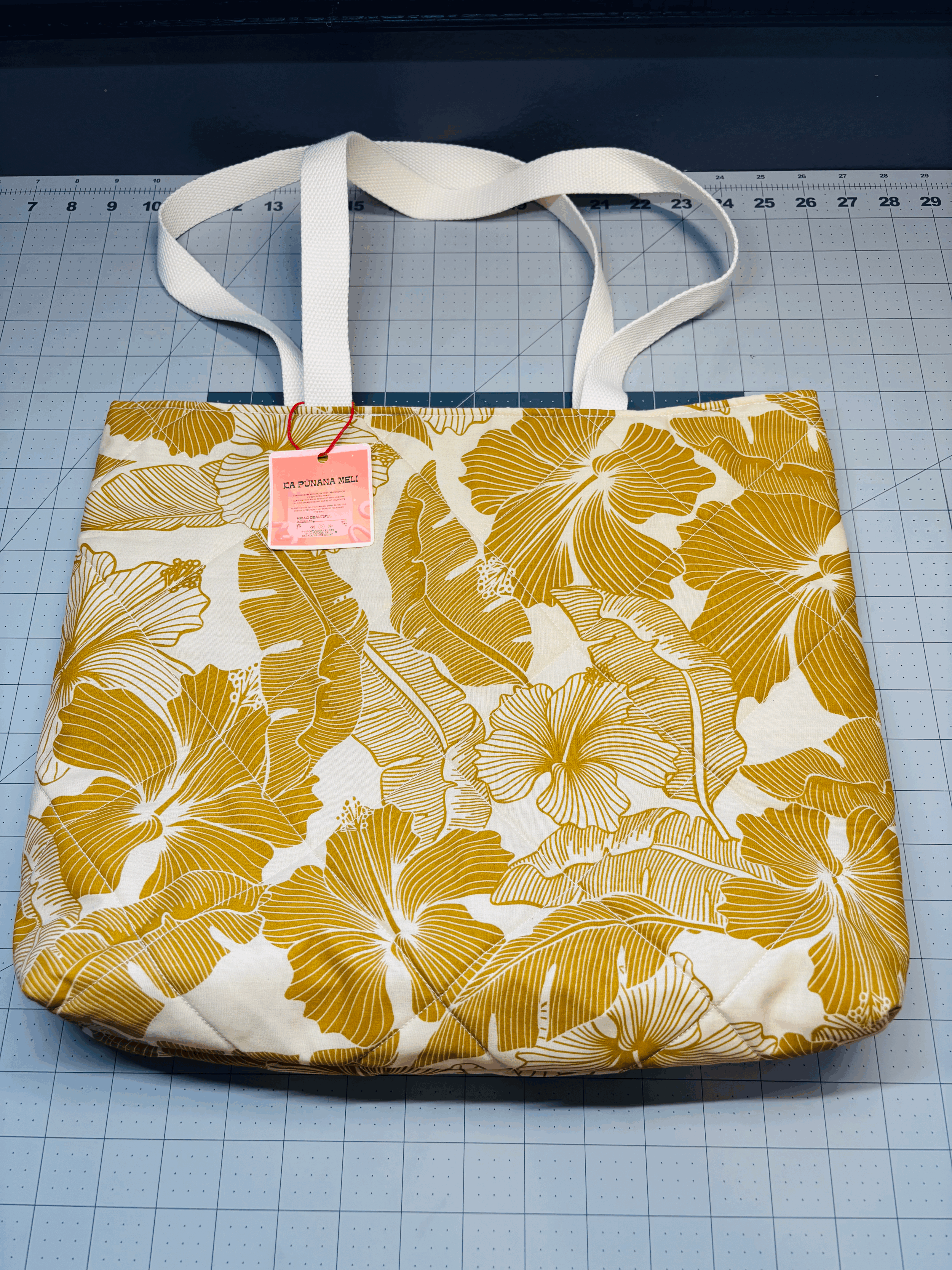'Eke Golden Palm Tote Bag