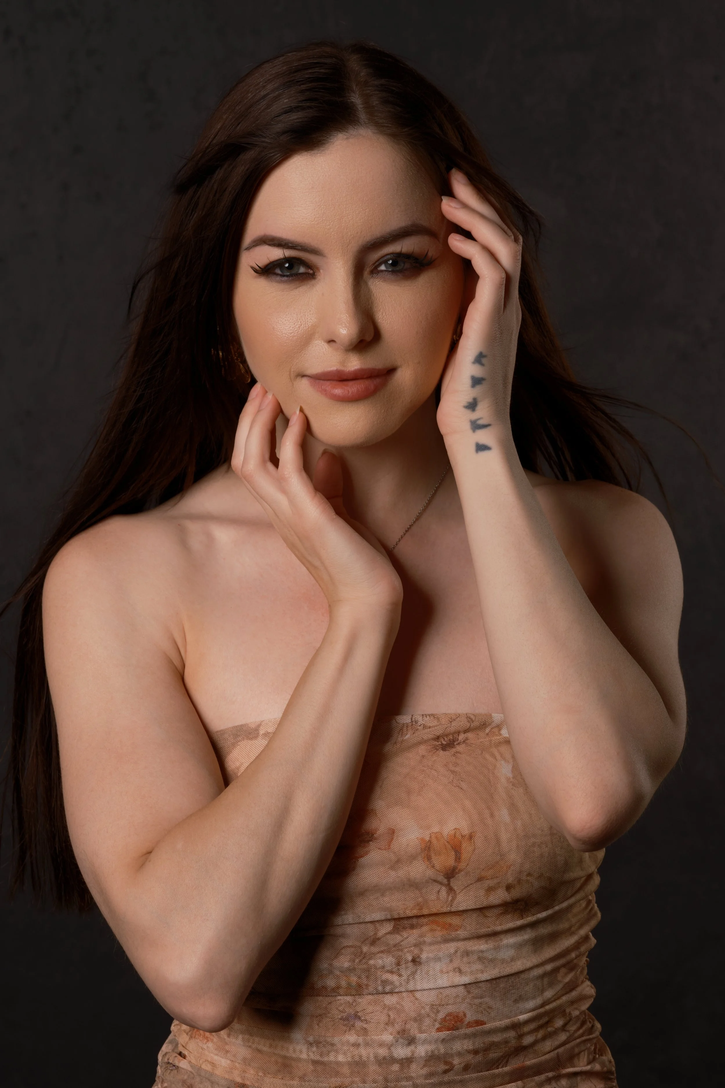 Poise, Studio low key portrait 
