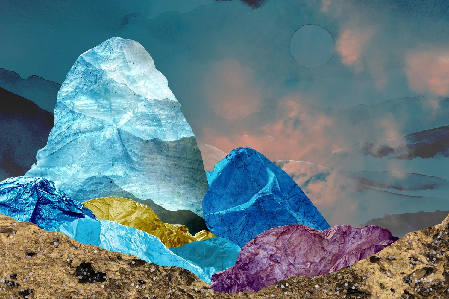 The Landscape (Crumpled Paper) Art I completed from 2023- 2025