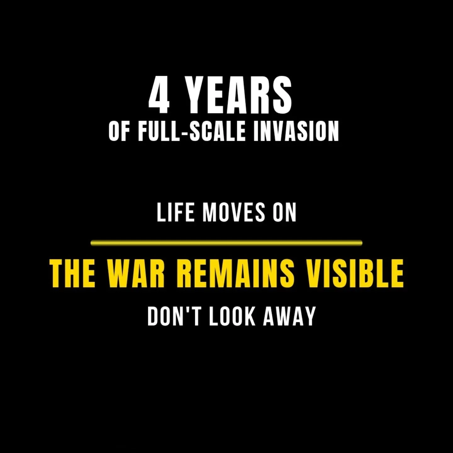 Війна в Україні почалася у 2014 році з захоплення частини Луганської та Донецької областей. 24 лютого 2022 року росія розпочала повномасштабне вторгнення, яке змінило життя мільйонів людей назавжди.

Життя триває, але війна не зникла.
Наше завдання з