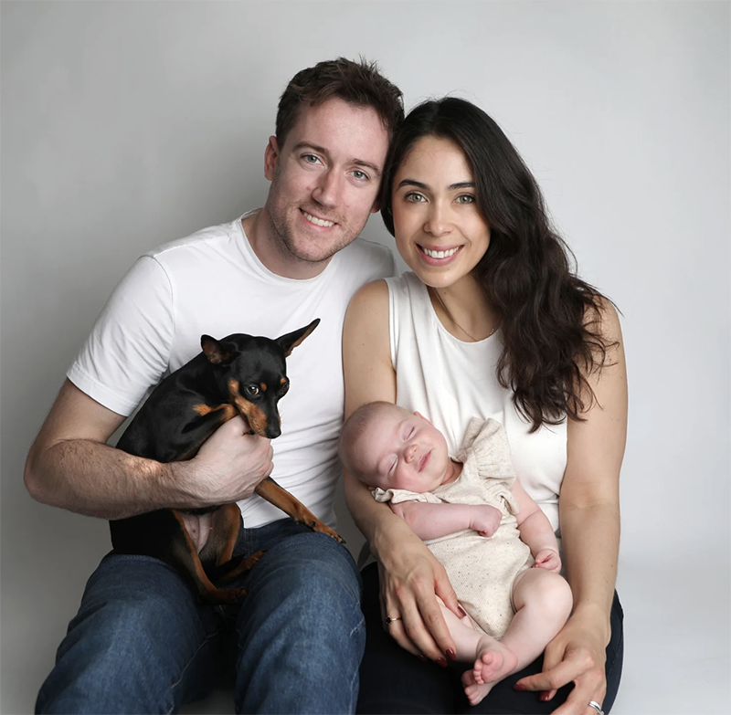 family photography session in Surrey with dog