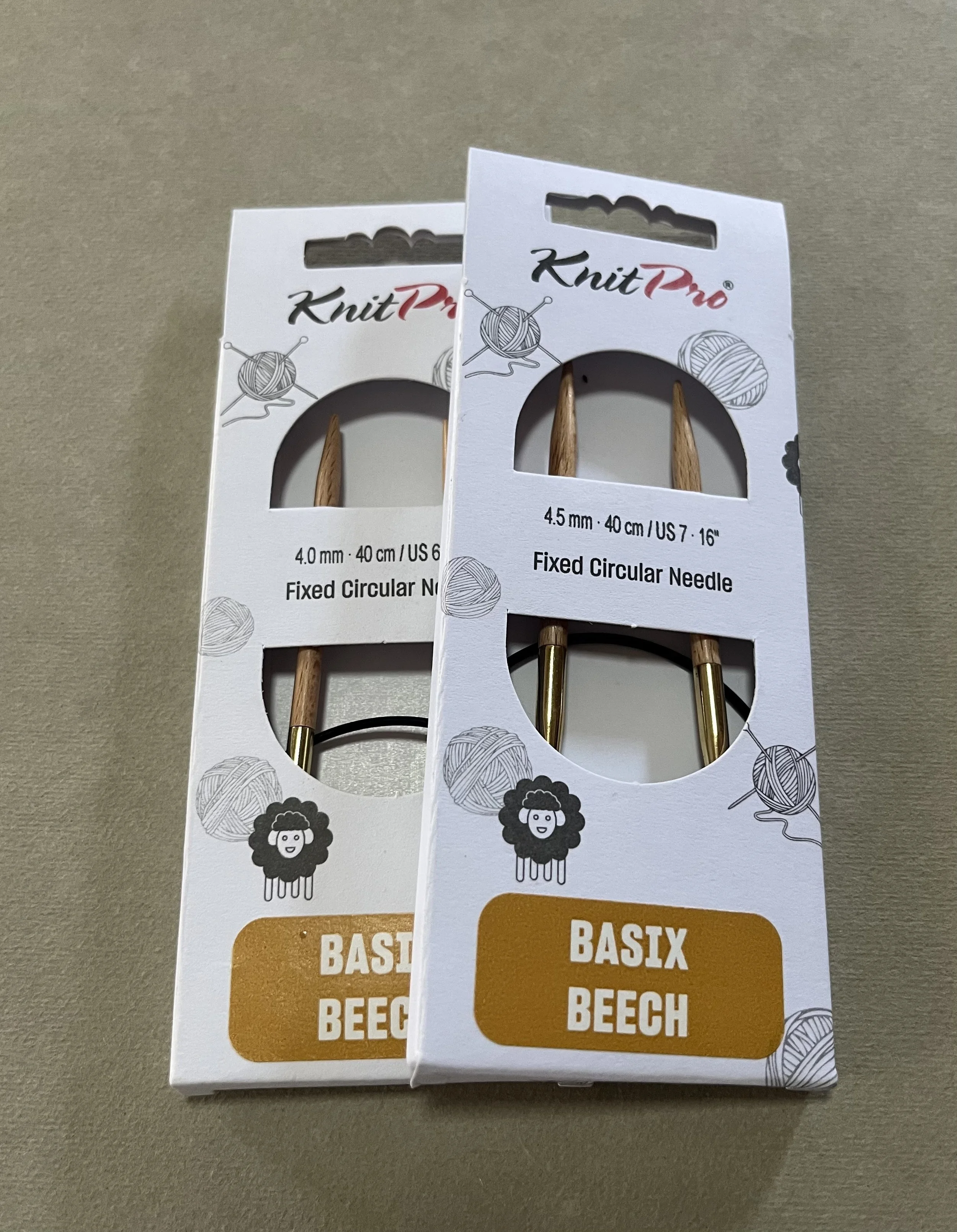Knitpro Basix Beech rondbreinaalden 40 cm/ Aiguilles à tricoter circulaires Knitpro Basix Beech 40 cm