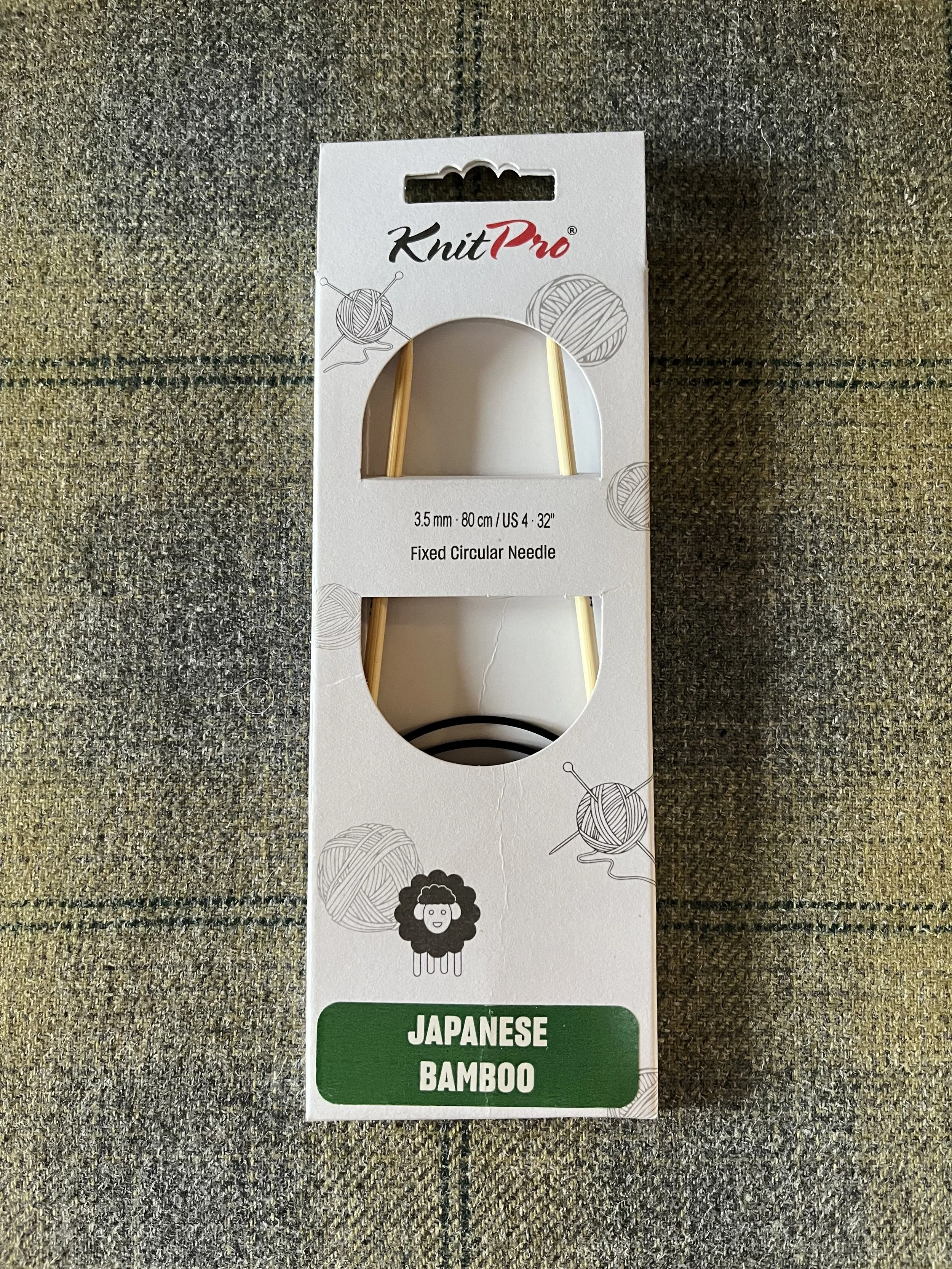 Knit Pro Bamboe rondbreinaald 80 cm 3,5 mm/ Aiguilles Circulaire 80 cm 3,5 mm