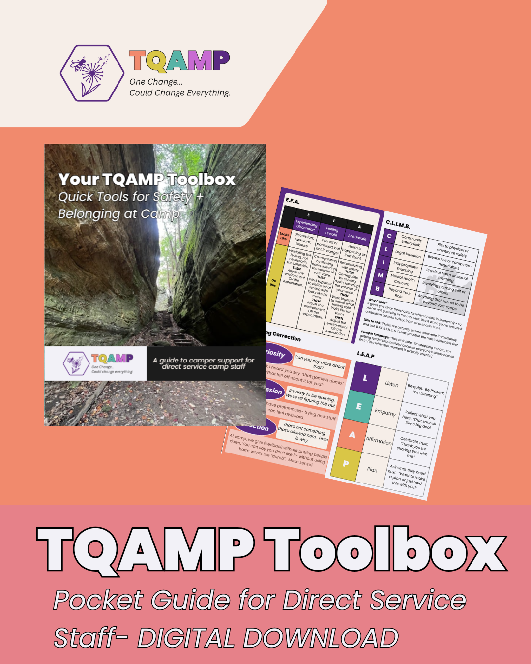 Your TQAMP Toolbox: Pocket Guide for Camp Counselors- Digital Download | Single Camp License